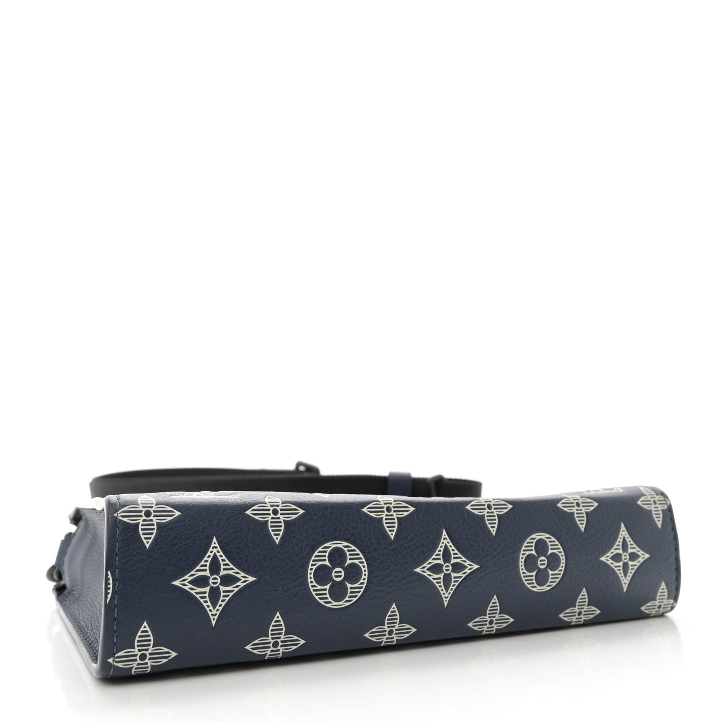 Calfskin Monogram Shadow Gaston Wearable Wallet Ink Blue White