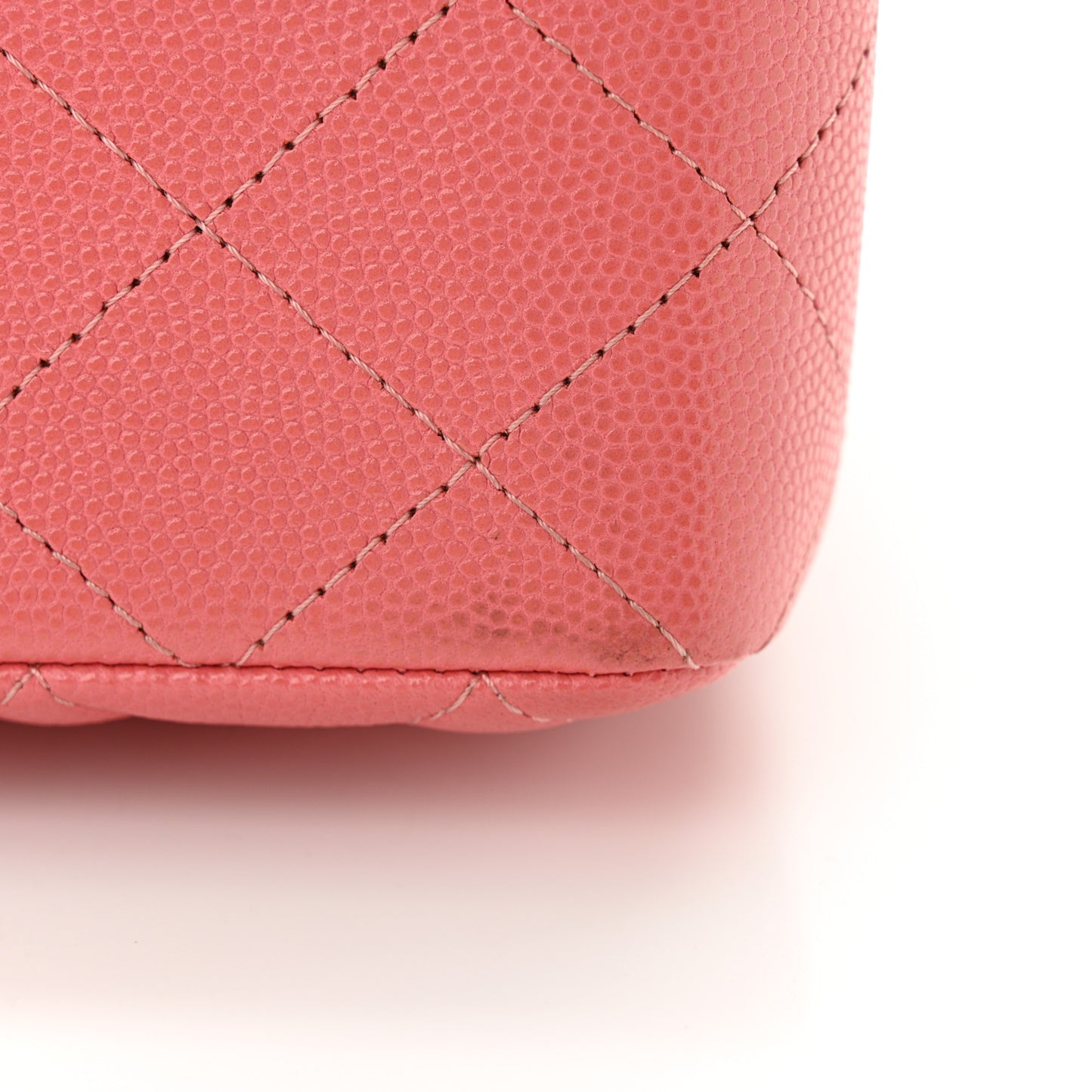 Caviar Quilted Small Double Flap Pink