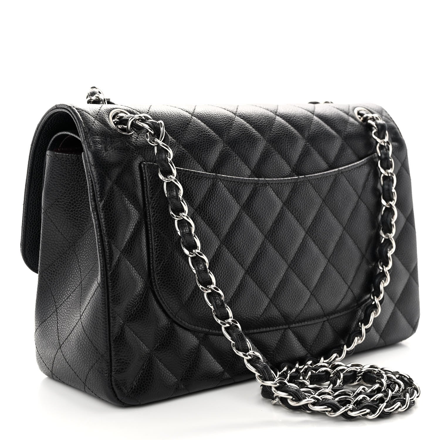 Chanel Caviar Quilted Jumbo Double Flap Black 3 of 11