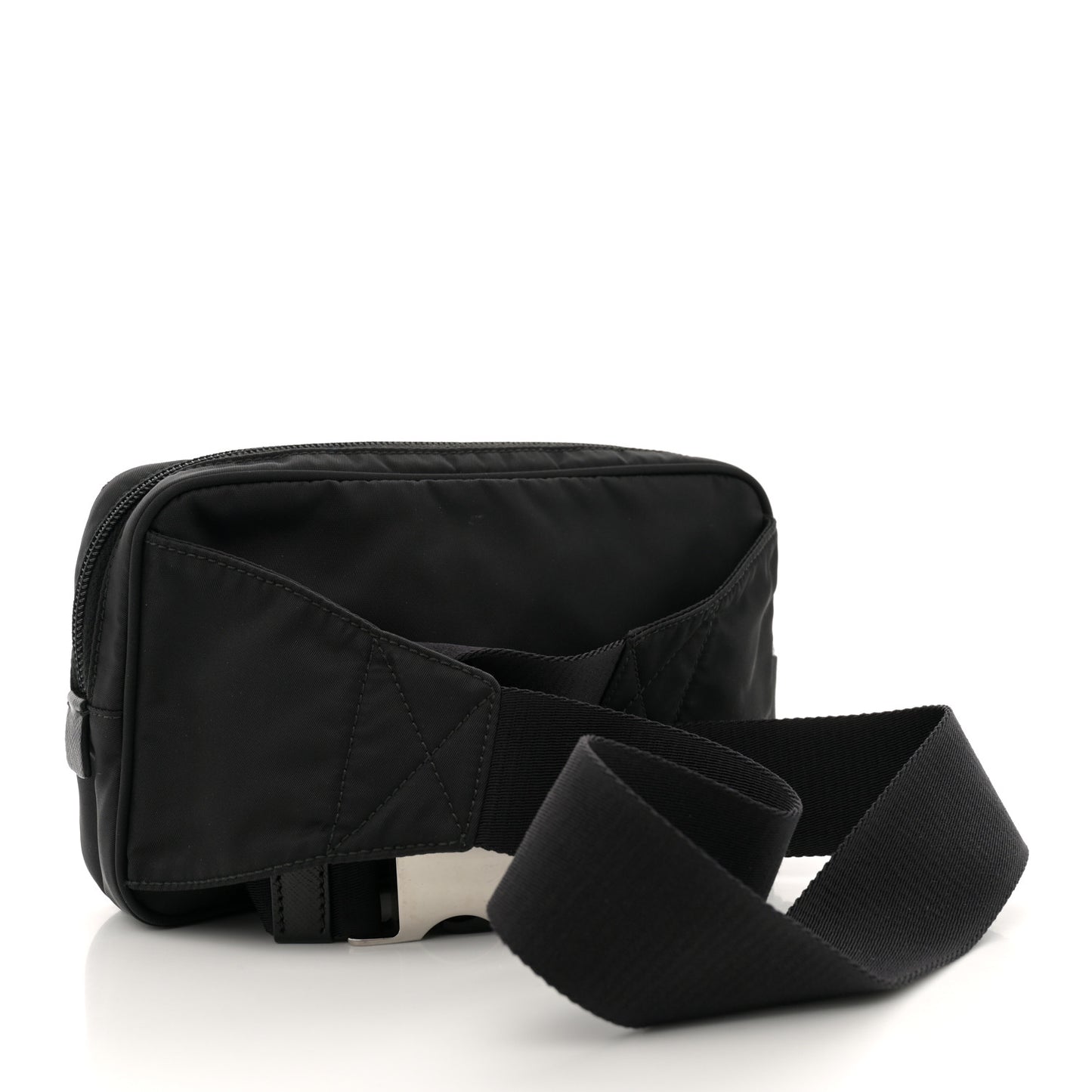 Re-Nylon Saffiano Belt Bag L Black