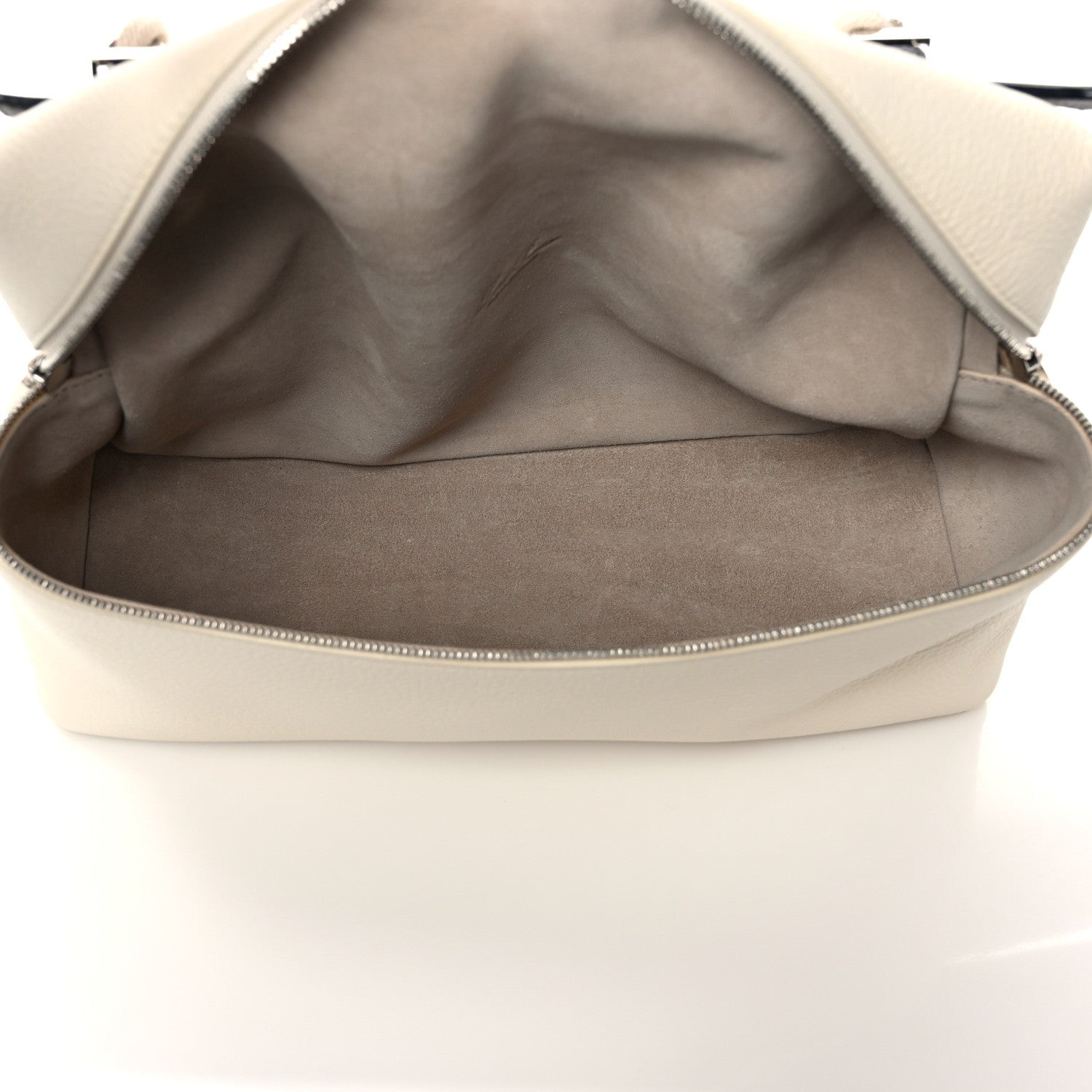 Loro Piana Grained Calfskin Braided L27 Extra Pocket Pouch Whisper White Blue Marine 5 of 9