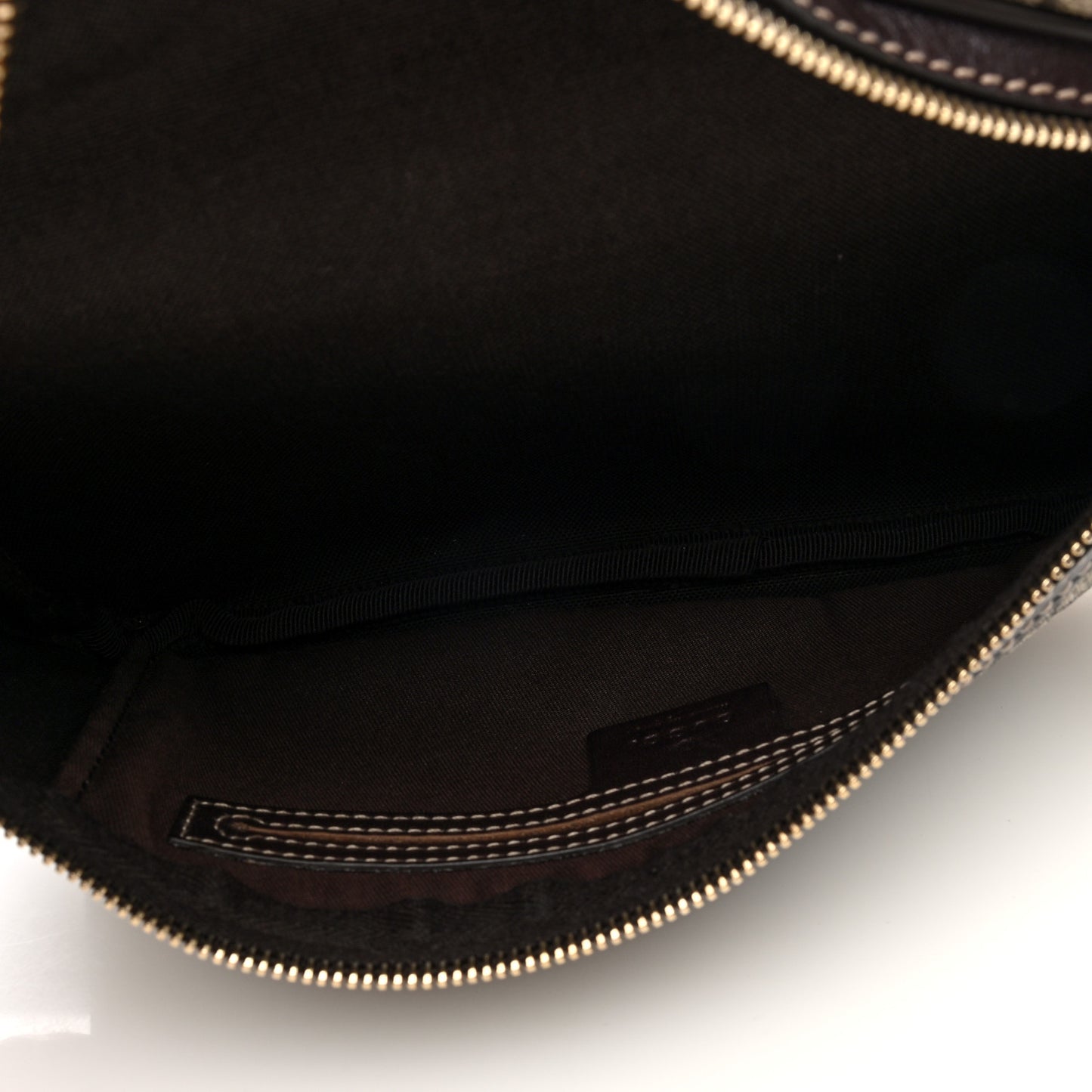 GG Supreme Monogram Belt Bag Dark Brown