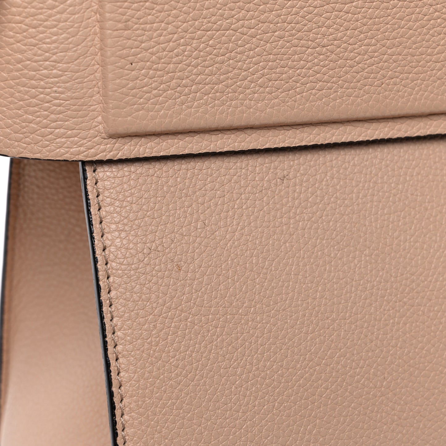 Grained Calfskin Small Horizon Satchel Powder