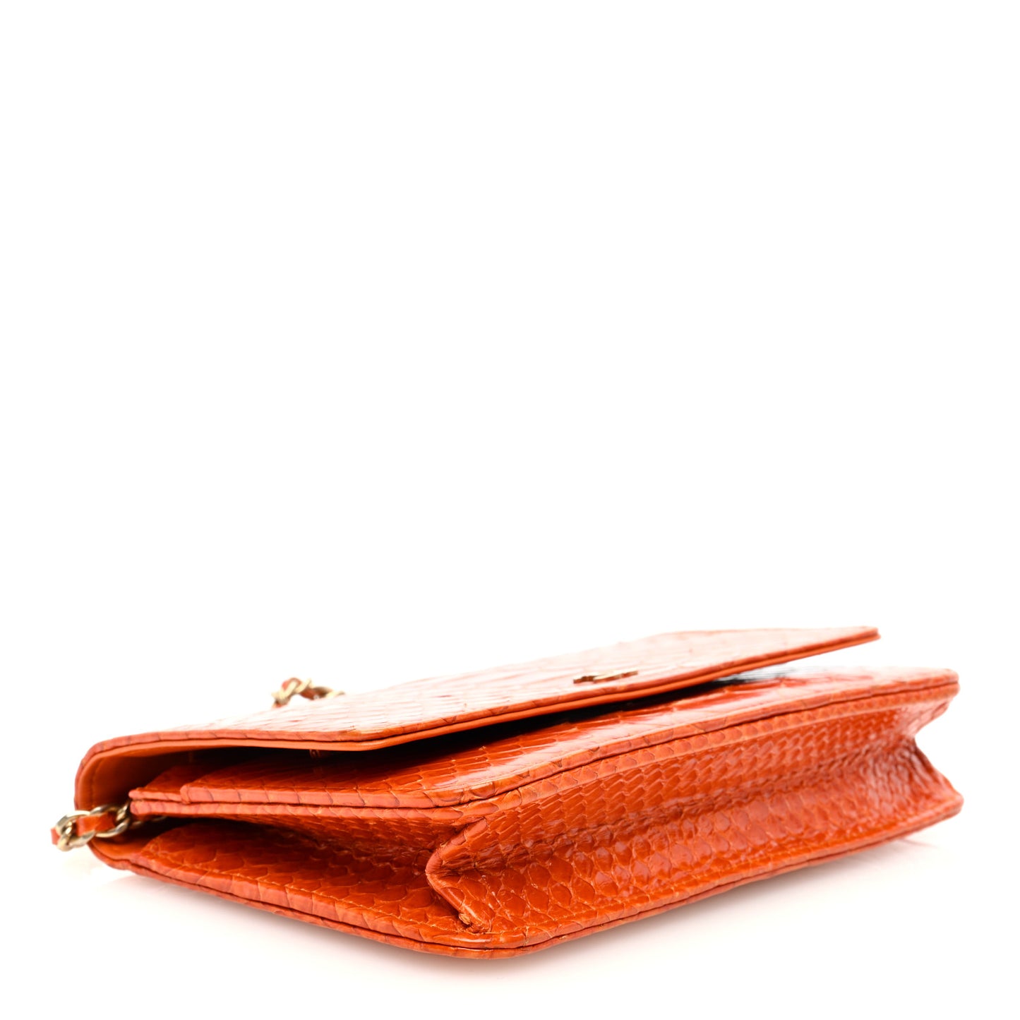 Snakeskin Wallet On Chain WOC Orange