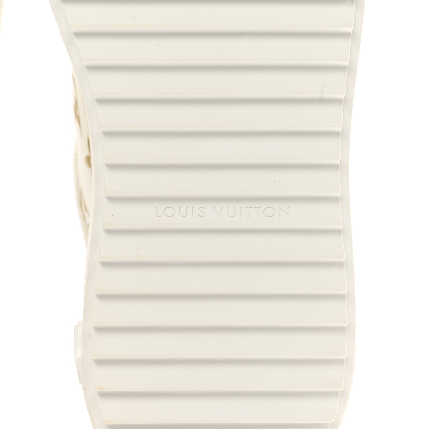 Calfskin Monogram Debossed Time Out Sneakers 39 White Gold