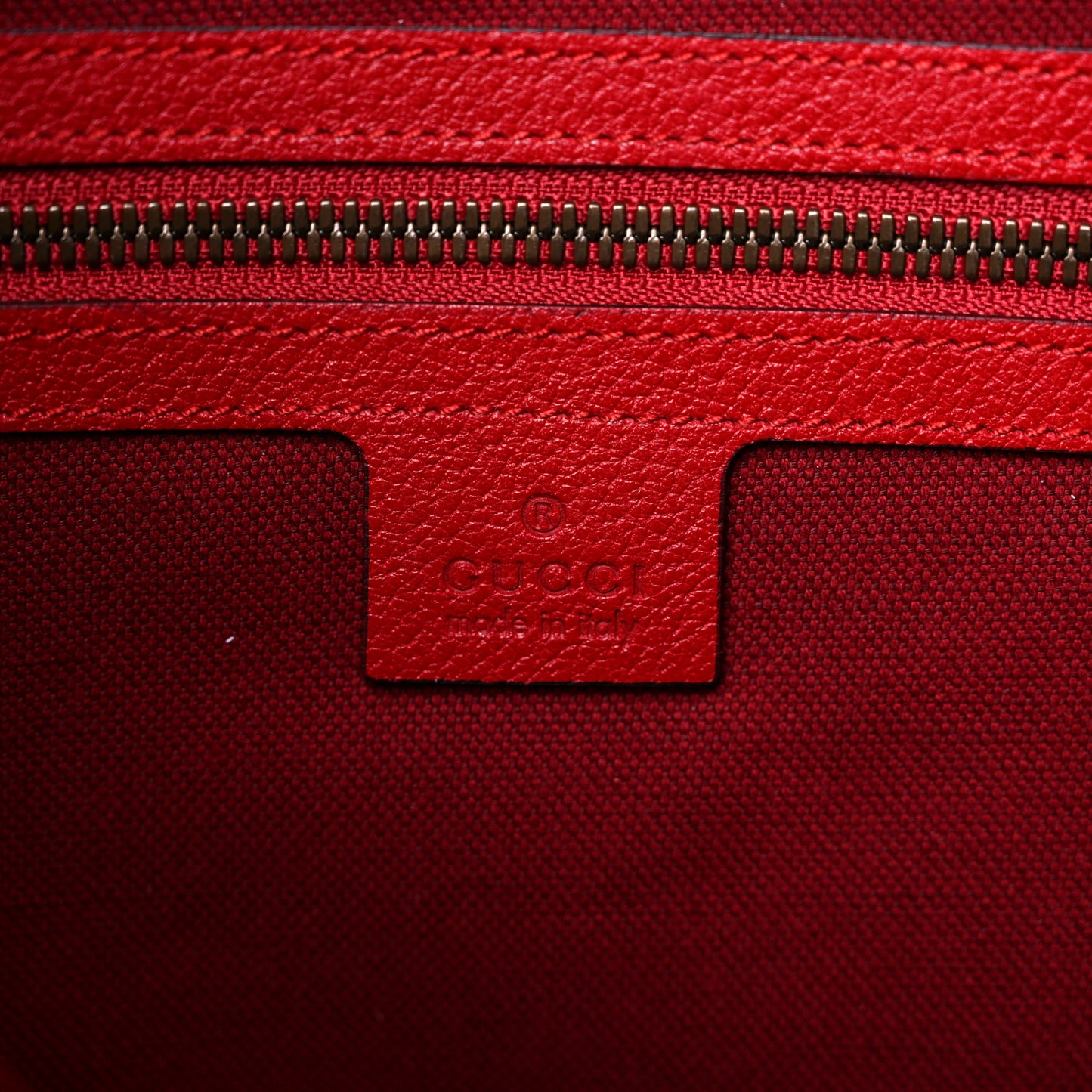 Canvas Logo Sylvie Stripe Drawstring Backpack Red