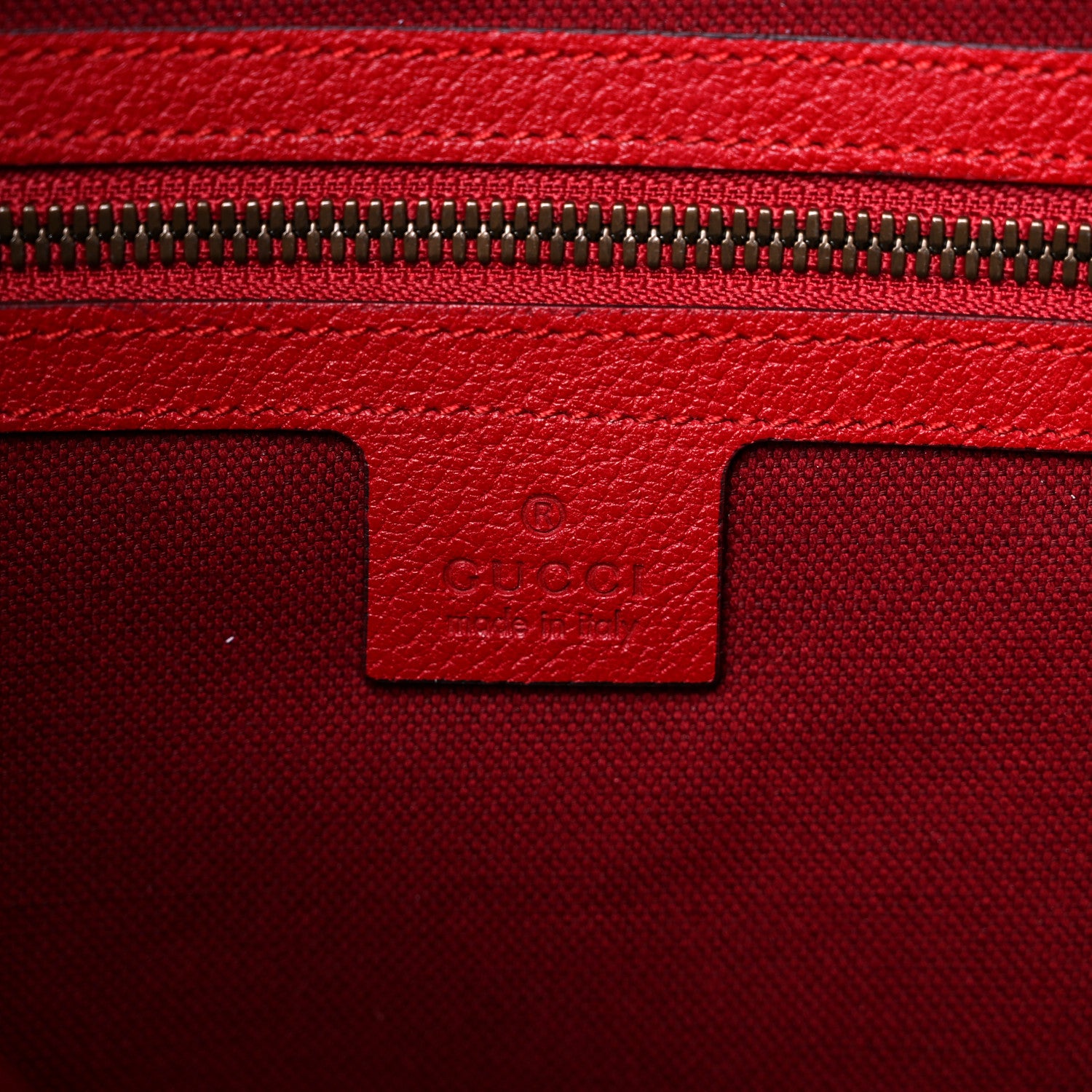 Gucci Canvas Logo Sylvie Stripe Drawstring Backpack Red 6 of 10