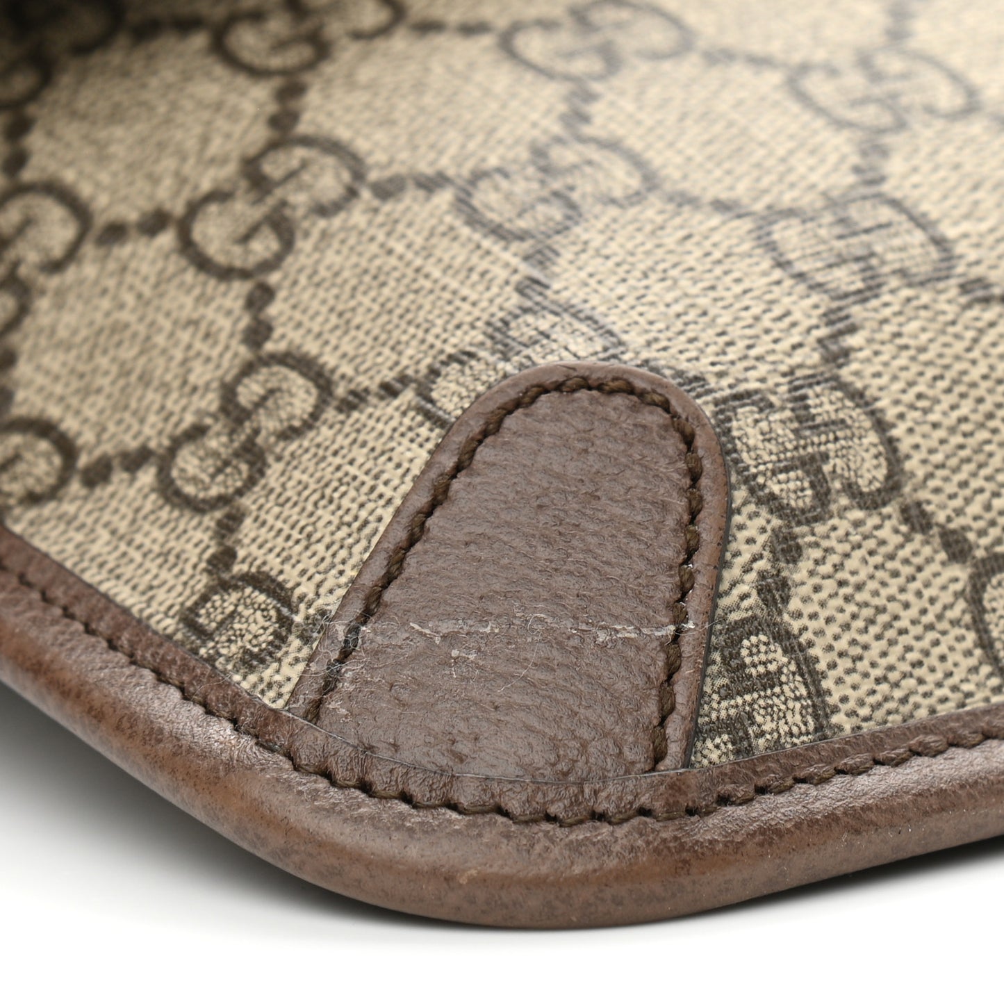 GG Supreme Monogram Neo Vintage Web Belt Bag Brown