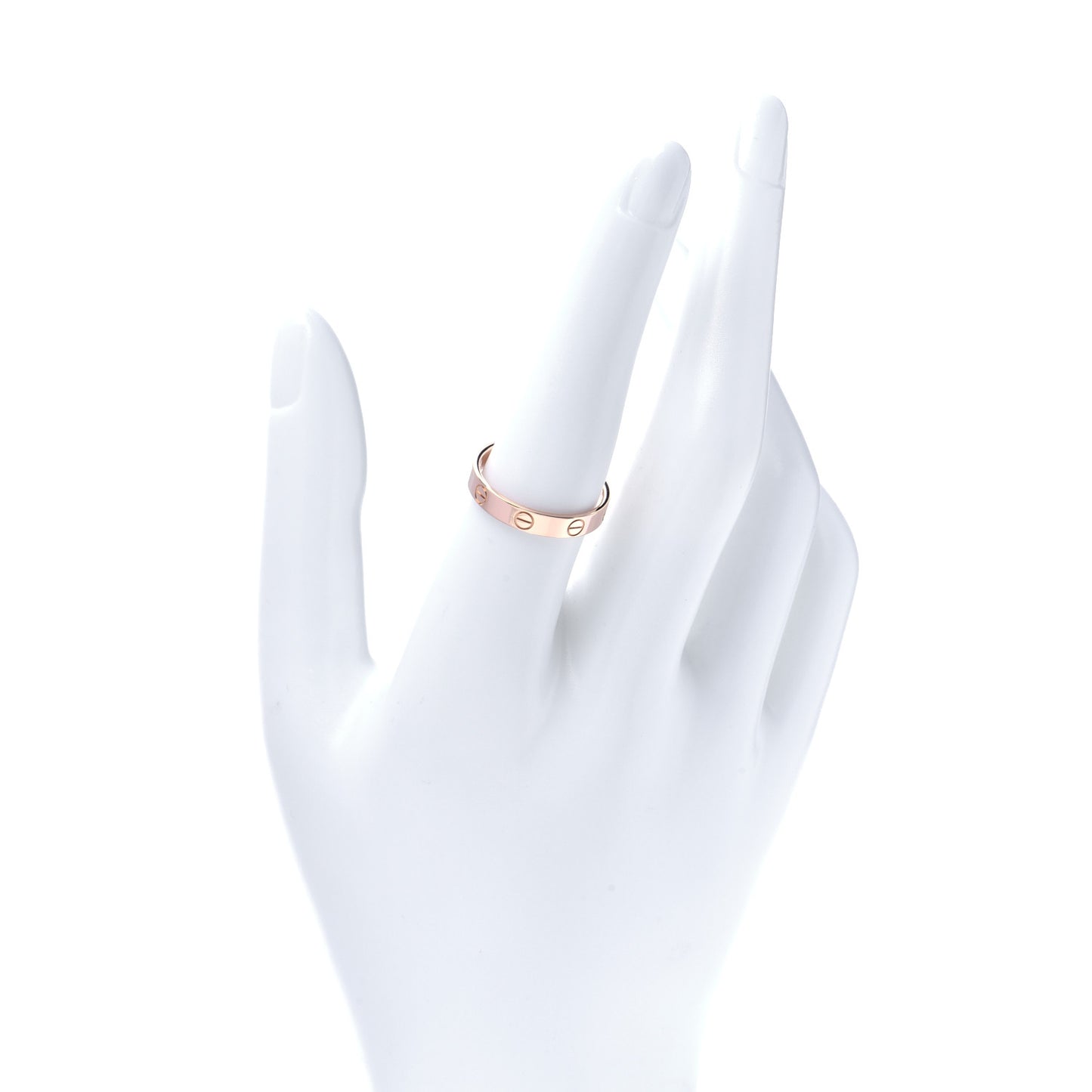 18K Pink Gold 3.5mm LOVE Wedding Band Ring 56 7.5