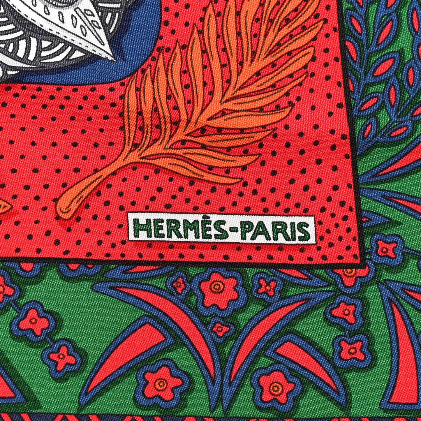 Silk Zenobie Reine De Palmyre Scarf 90 Marine Rouge Gris