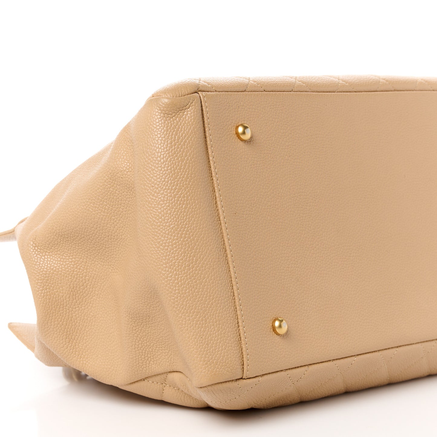 Caviar Quilted Grand Timeless Tote GTT Beige