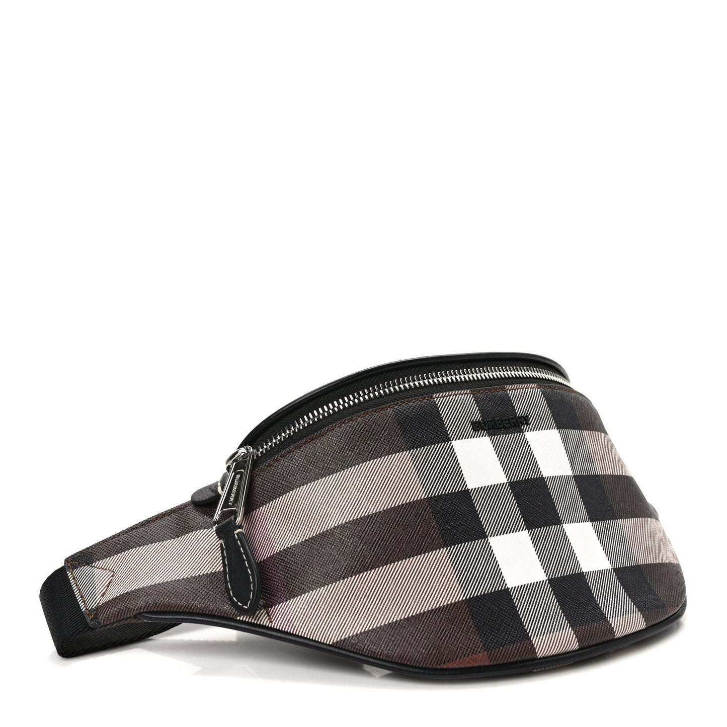 E-canvas Check Cason Bum Bag Dark Birch Brown
