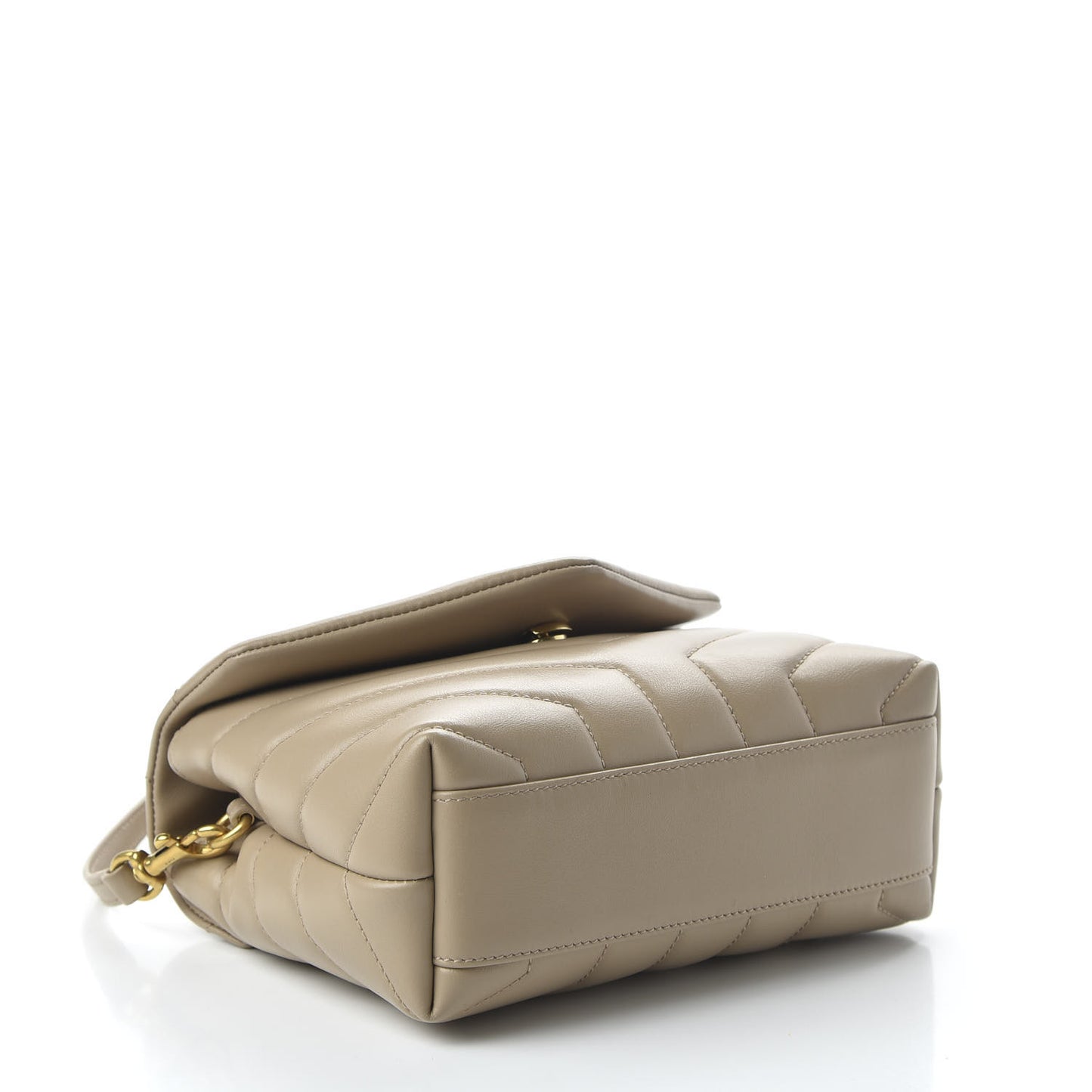 Calfskin Y Quilted Monogram Toy Loulou Crossbody Bag Dark Beige