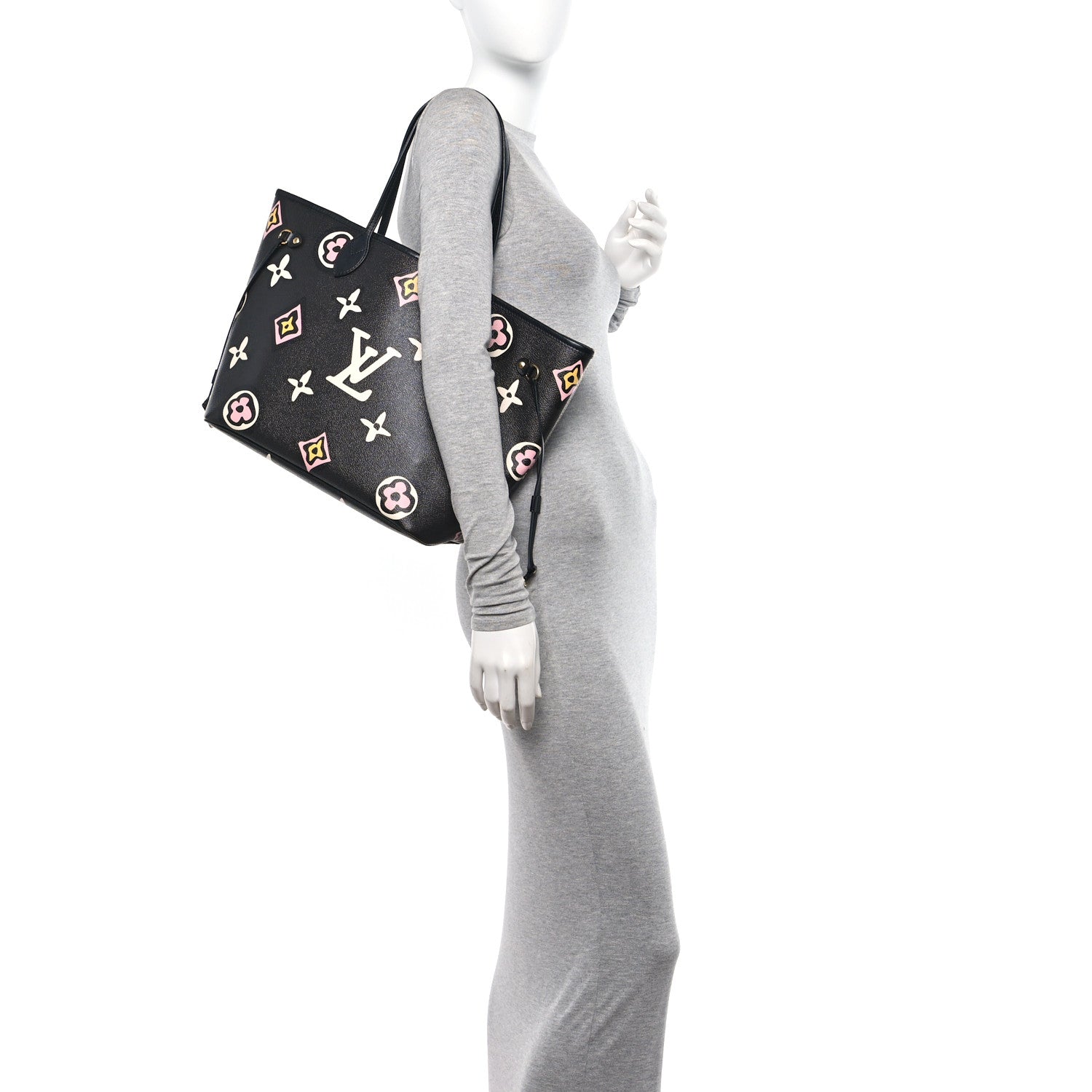 Louis Vuitton Monogram Giant Wild at Heart Neverfull MM Black 3 of 10