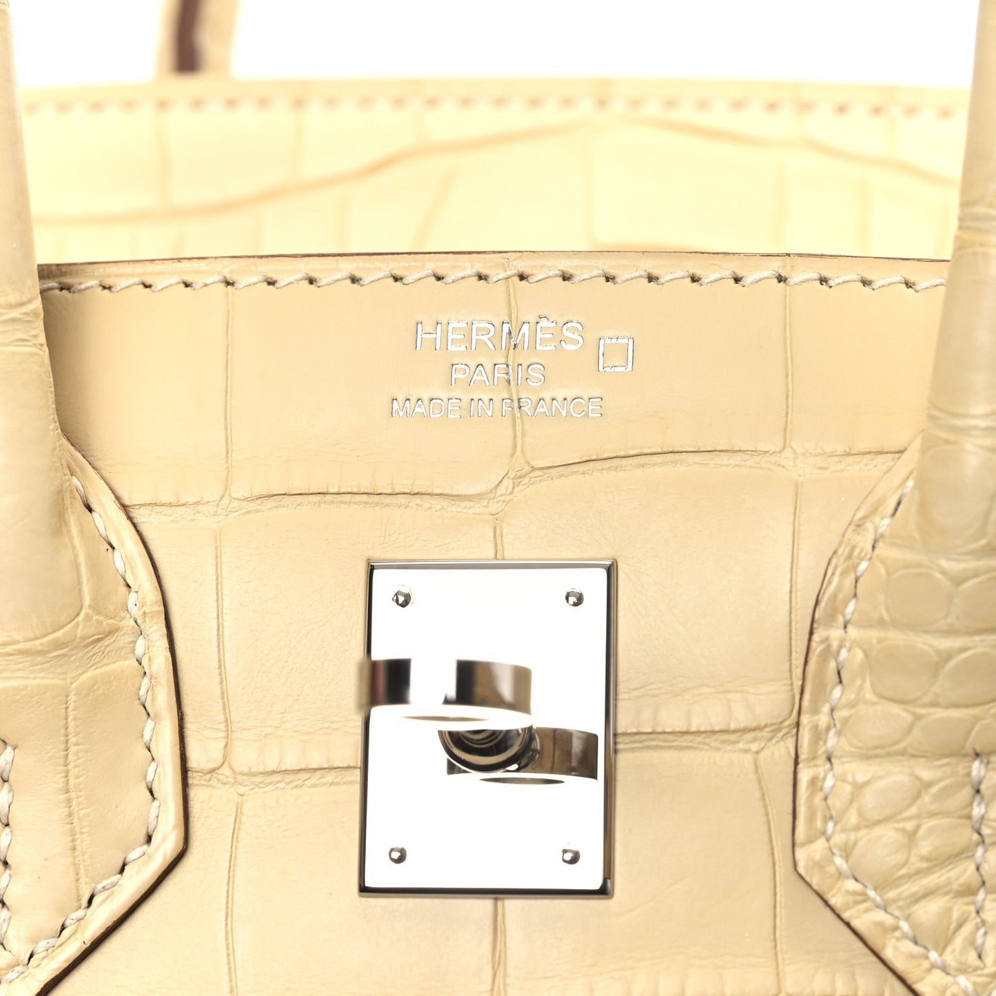 Matte Alligator Birkin 25 Vanille