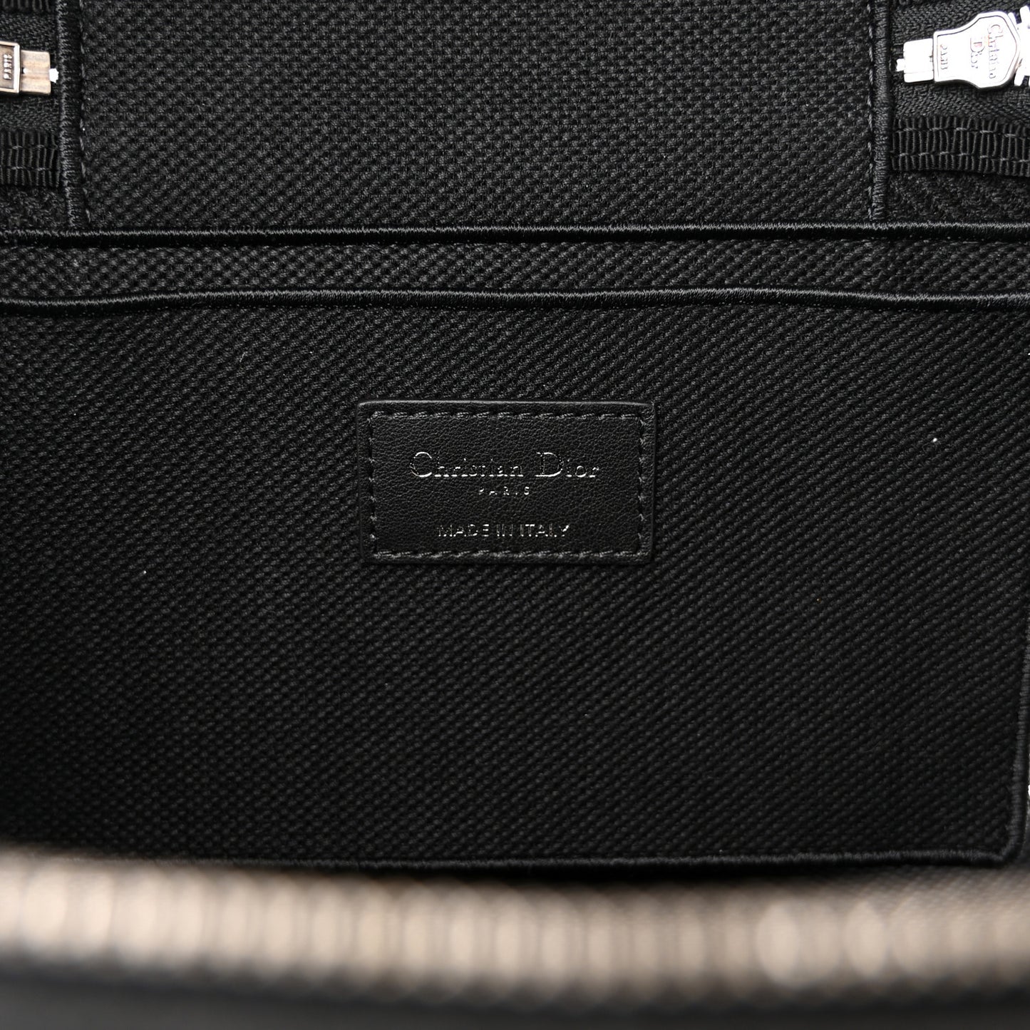 Mesh Embroidered Diortravel Vanity Case Black