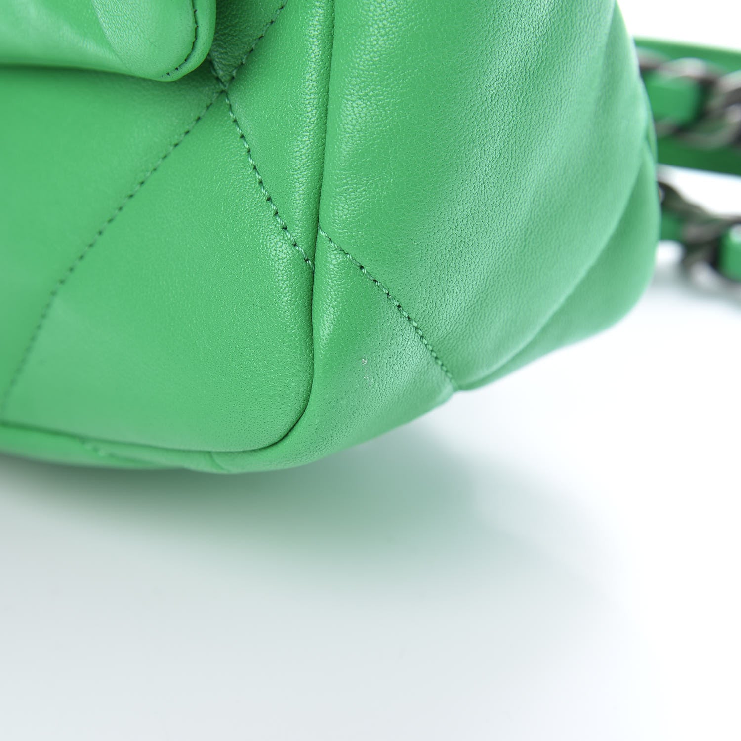 Chanel Lambskin Quilted Medium 19 Flap Green 10 of 11