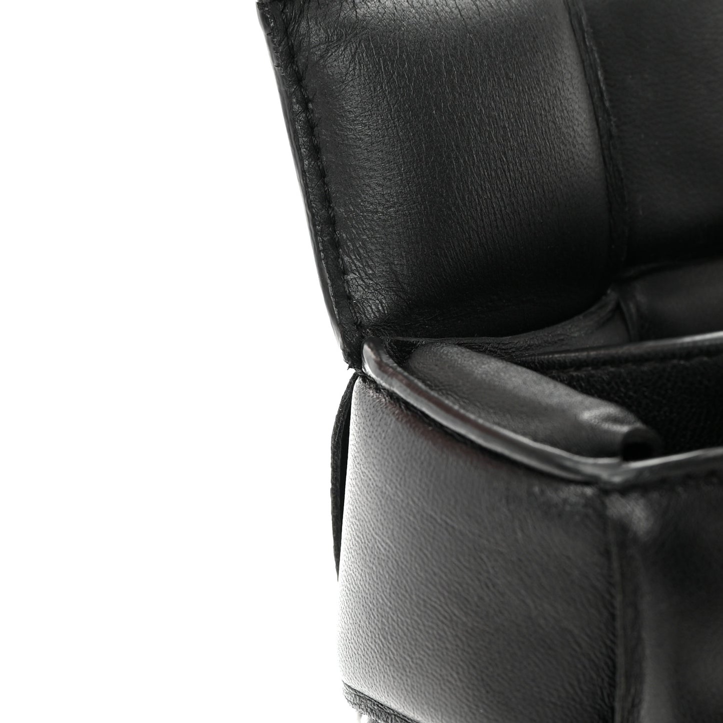 Nappa Maxi Intreccio Padded Cassette Crossbody Bag Black