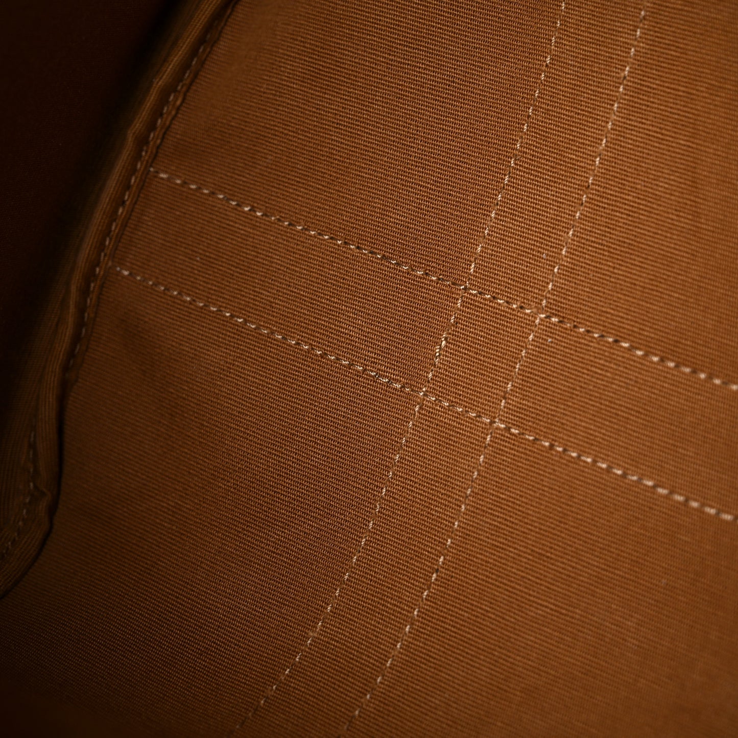Triomphe Canvas Calfskin Boston Bag Tan