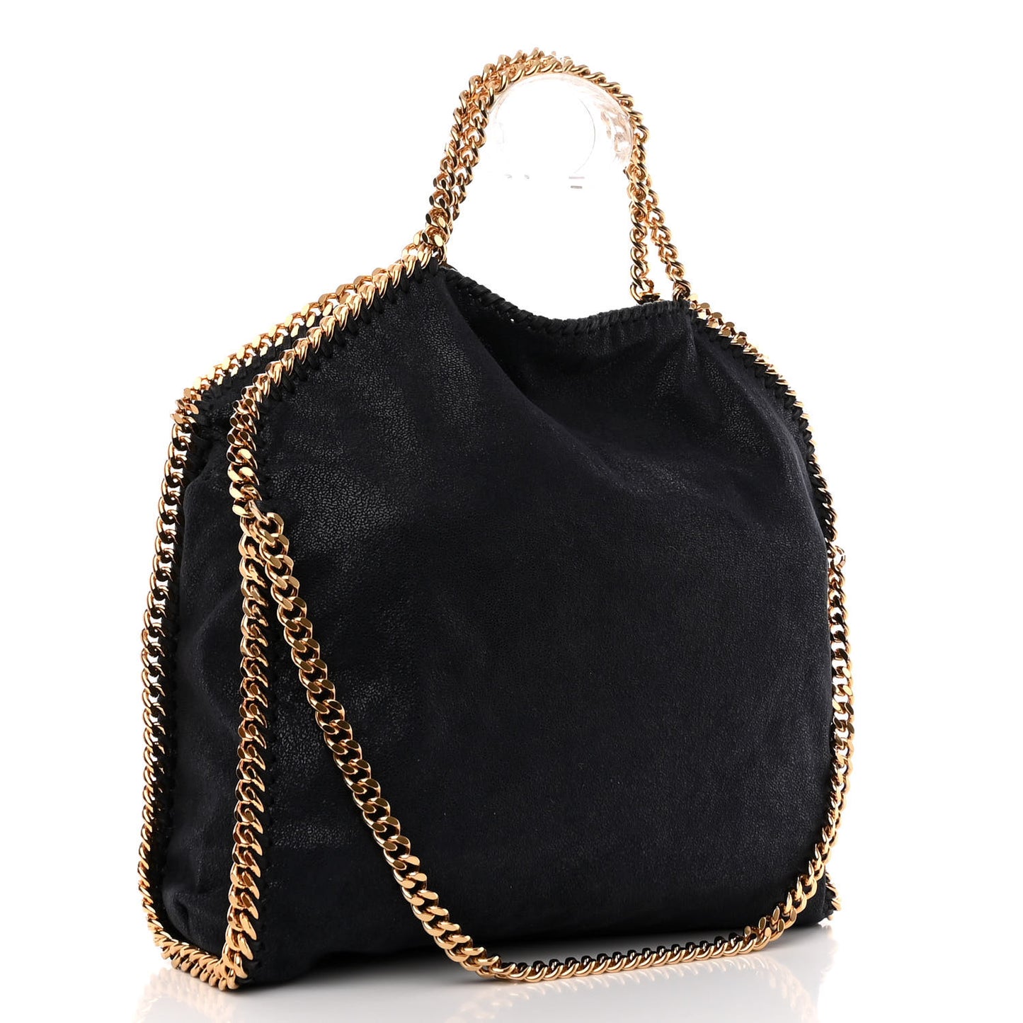 Shaggy Deer Falabella Fold Over Tote Navy