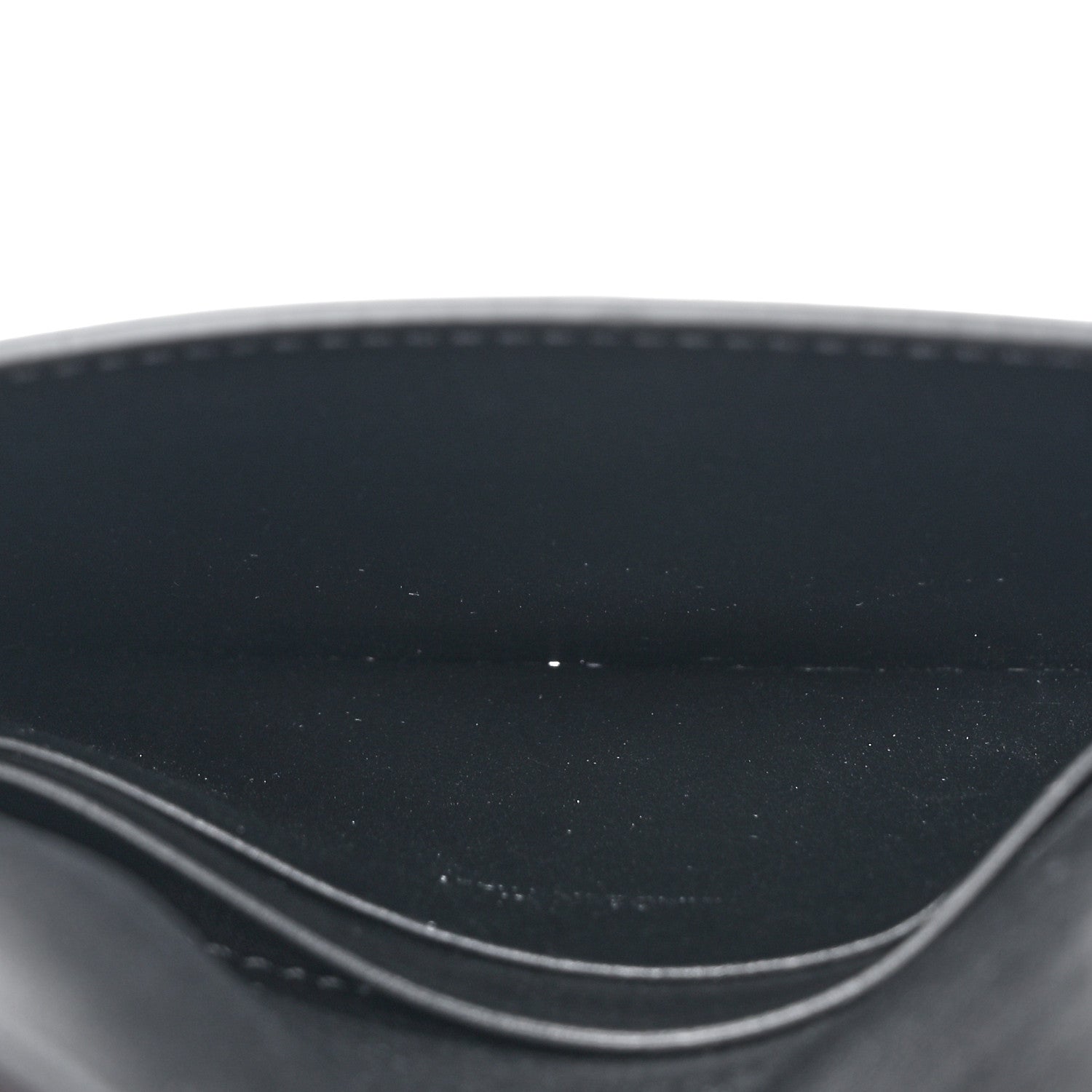 Celine Shiny Calfskin Triomphe Flap Card Holder Black 5 of 8