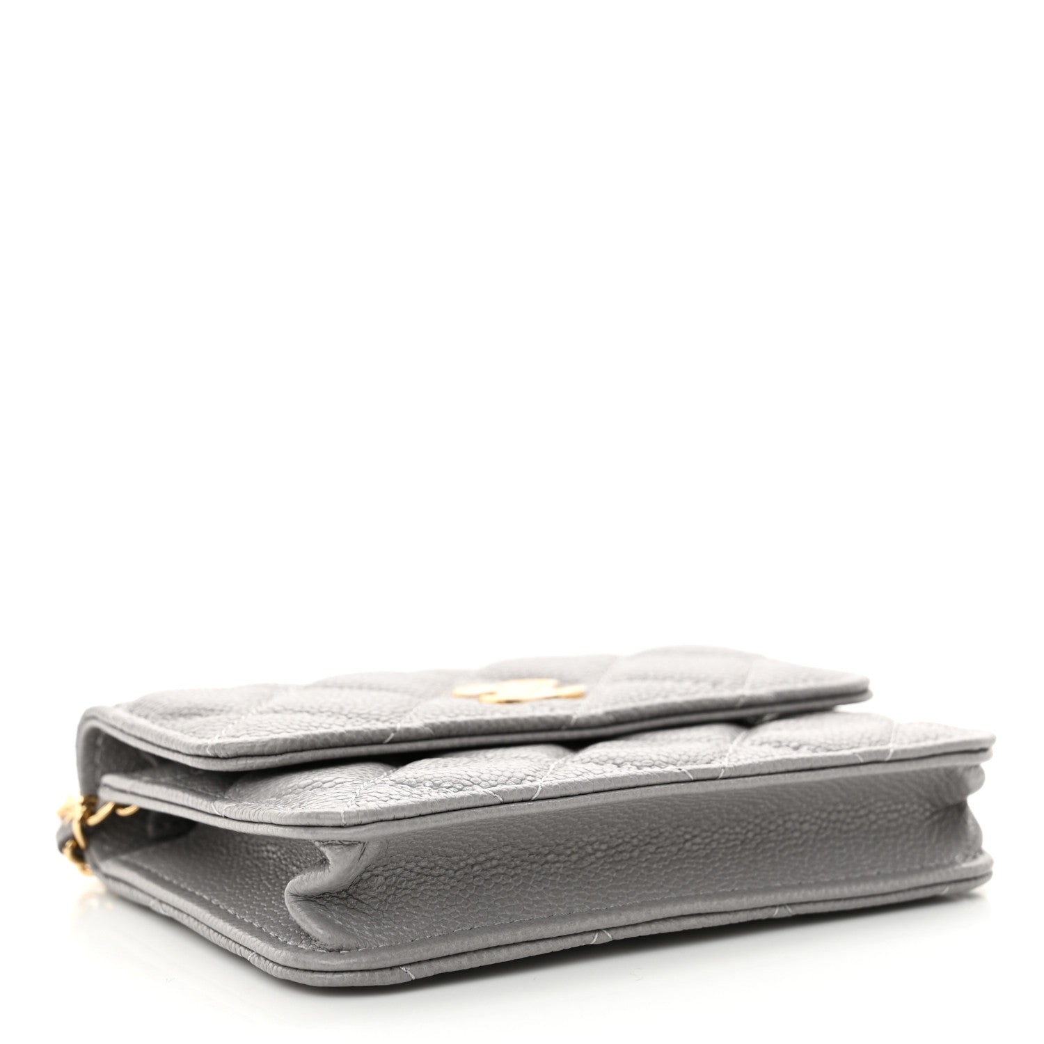 Chanel Caviar Quilted Miss Coco Clutch With Chain Grey 4 of 12