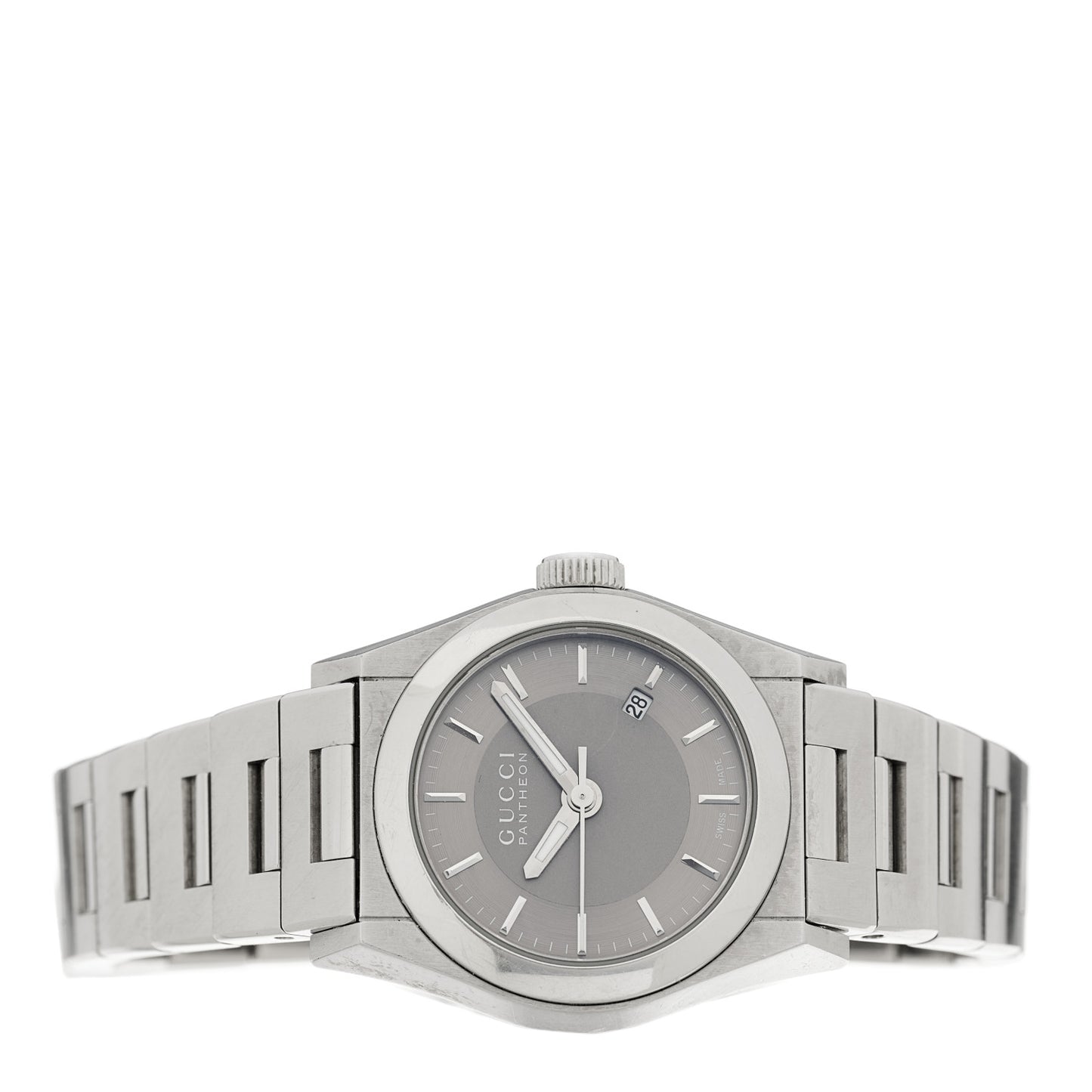 Stainless Steel 28mm Pantheon Quartz Watch Brown