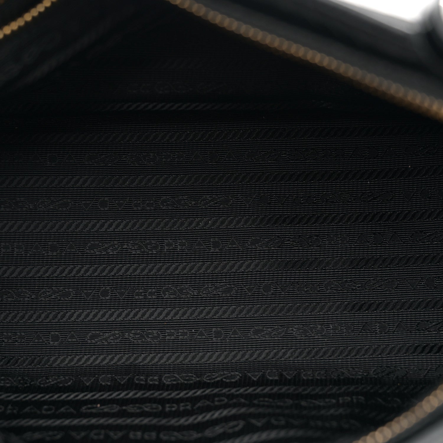 Prada Glossy Calfskin Triangle Medium Bonnie Shoulder Bag Black 5 of 11