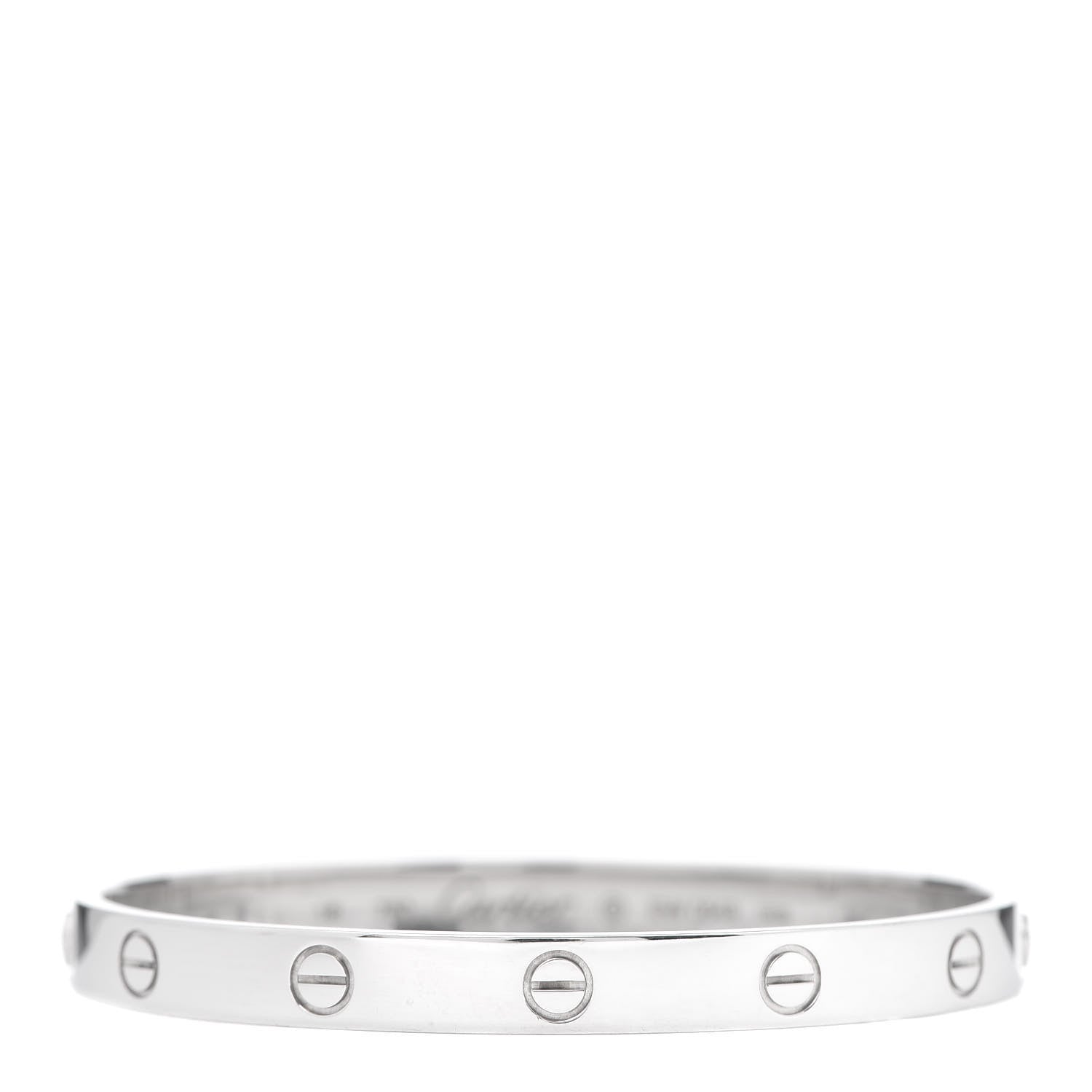Cartier 18K White Gold LOVE Bracelet 18 1 of 6