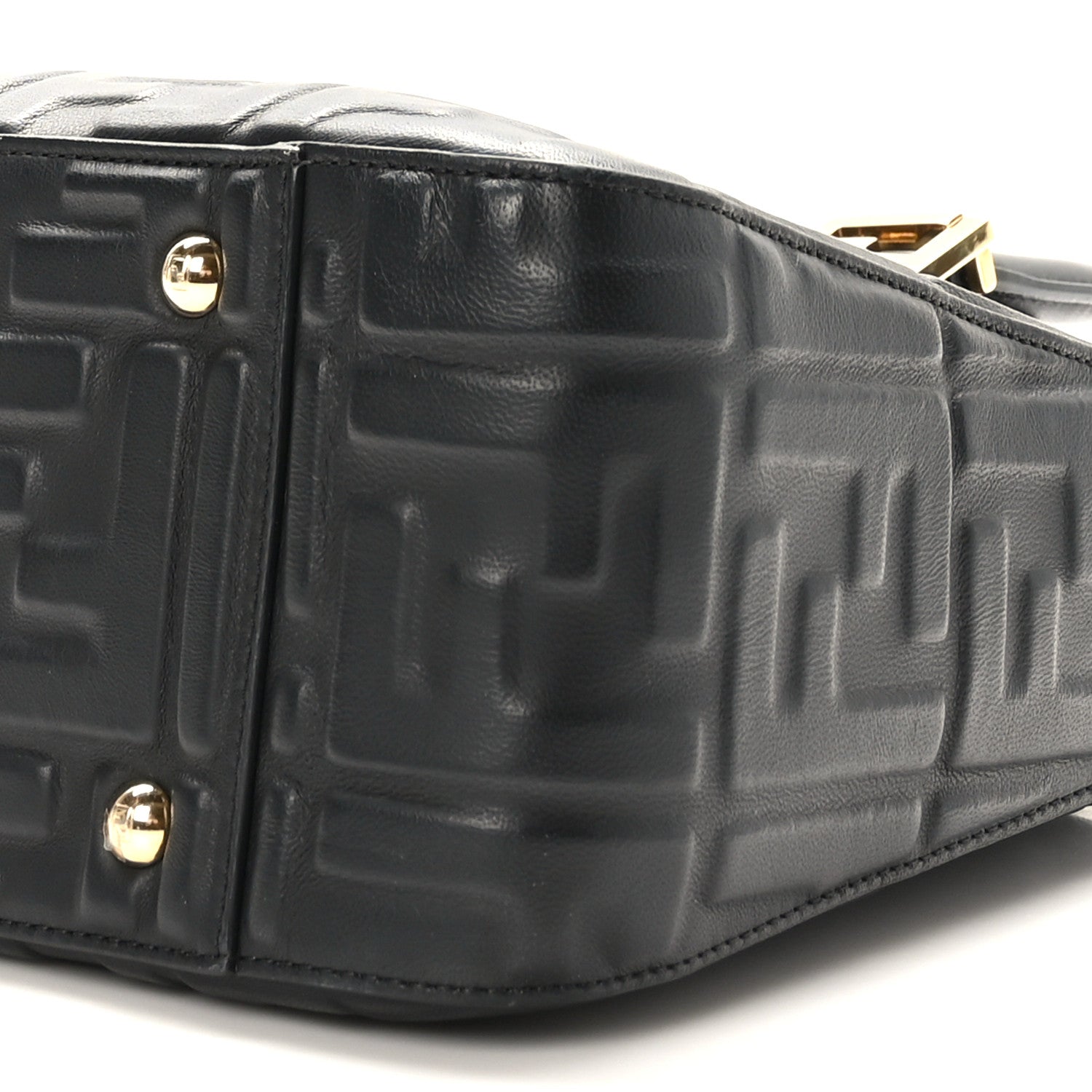 Fendi Nappa FF 1974 Embossed Small FF Tote Black 9 of 9