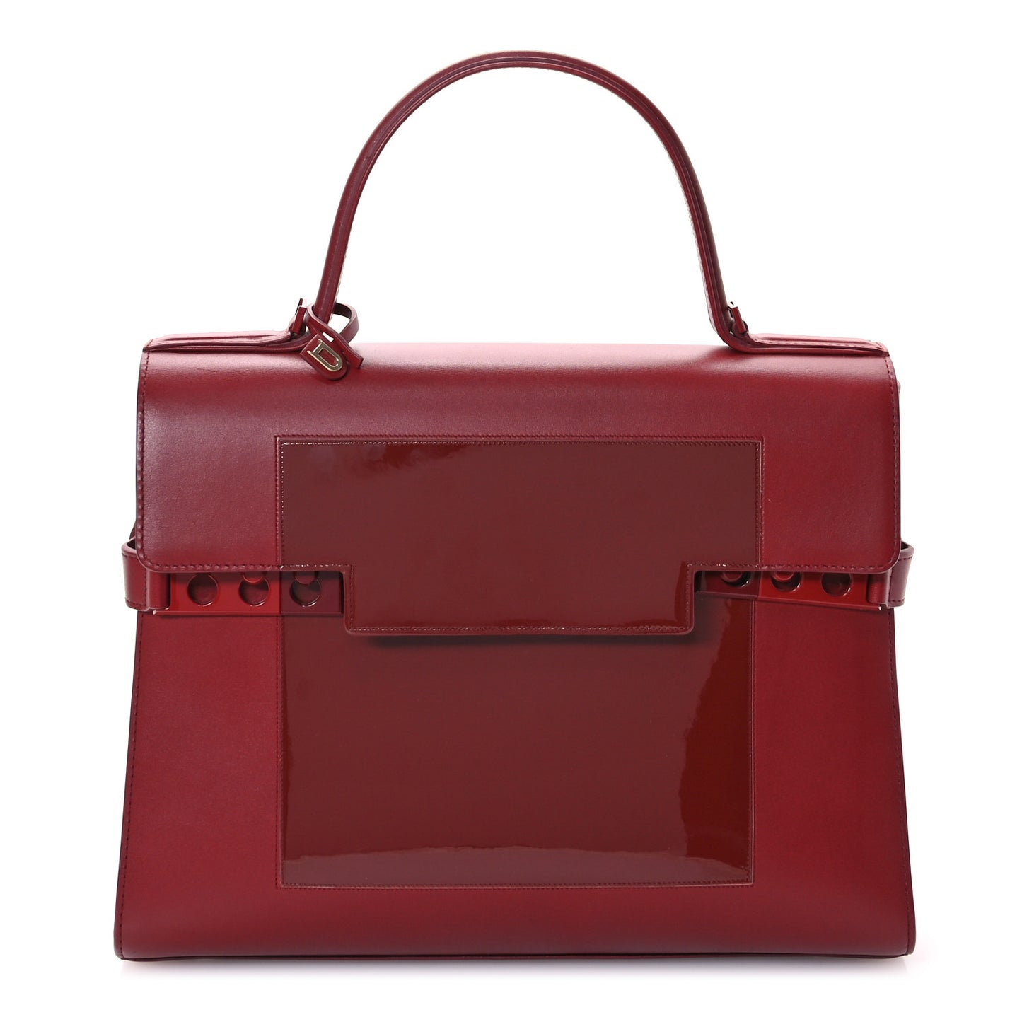 Calfskin Patent Calfskin GM Tempete Satchel Red