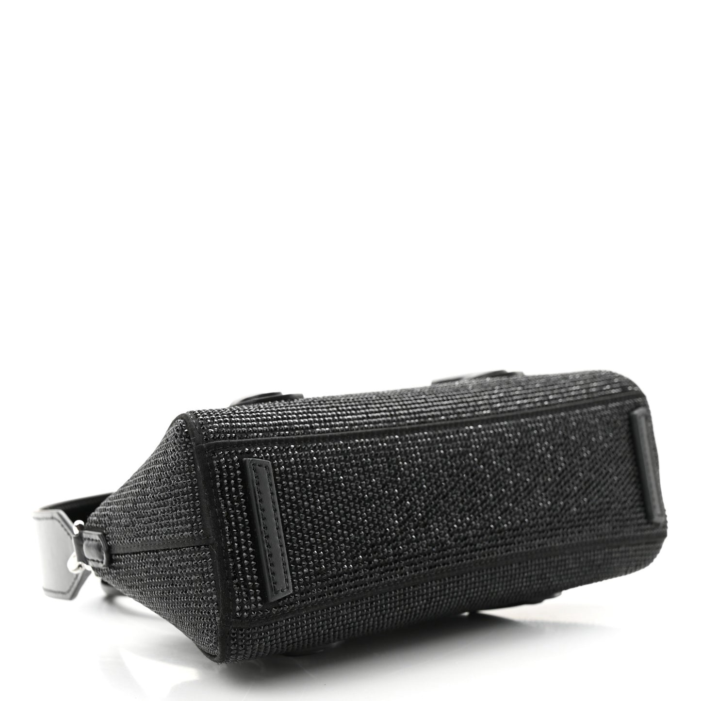 Lambskin Satin Strass Mini Antigona Stretch Black