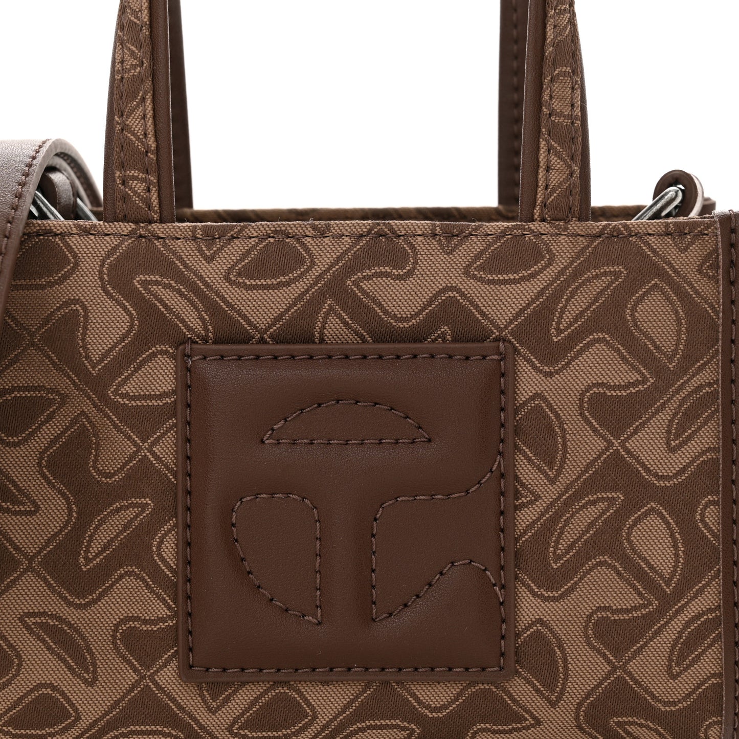 Monogram Jacquard Small Shopping Bag Chocolate