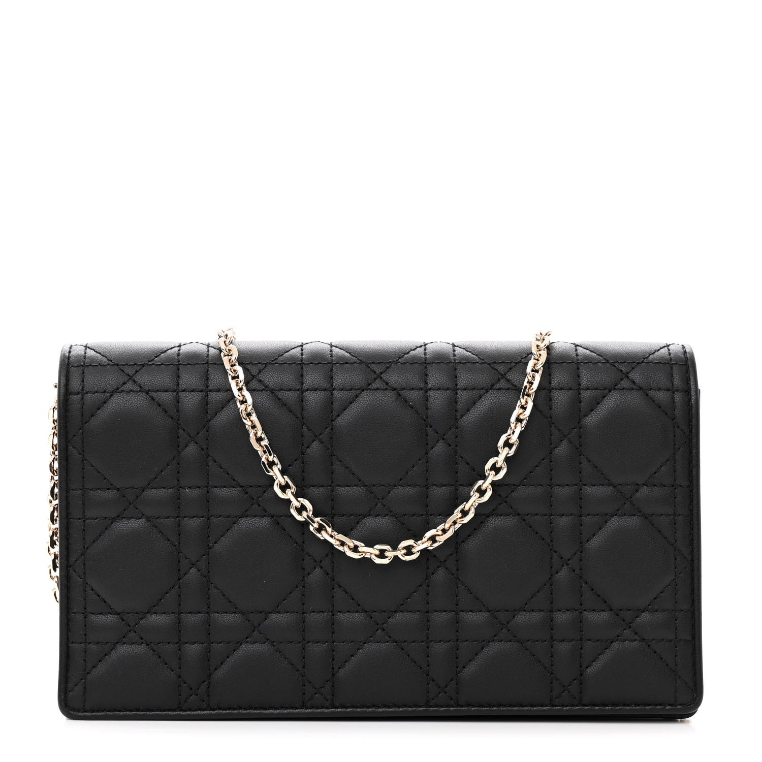 Christian Dior Lambskin Cannage Lady Dior Pouch Black 1 of 14