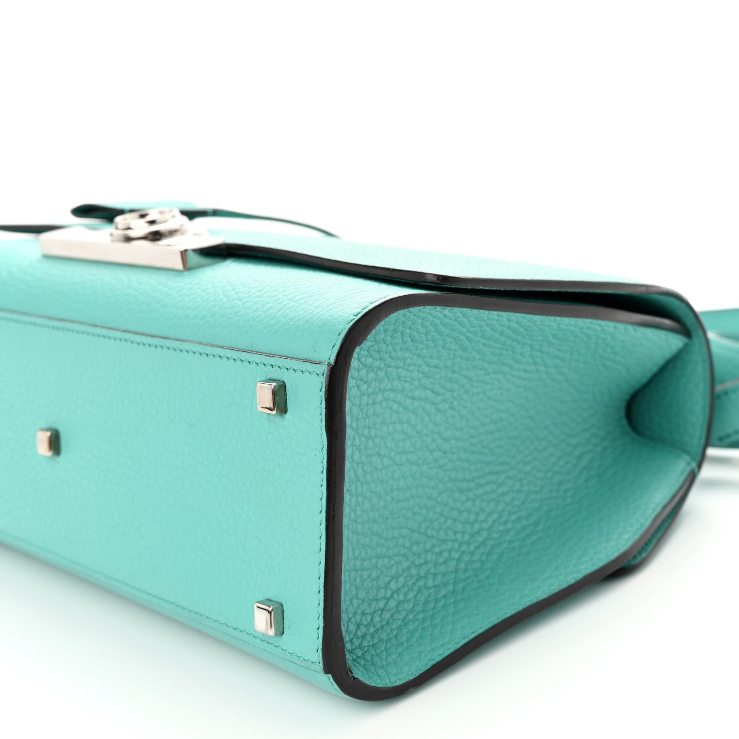 Moynat Taurillon Blush Rejane PM Turquoise 9 of 9