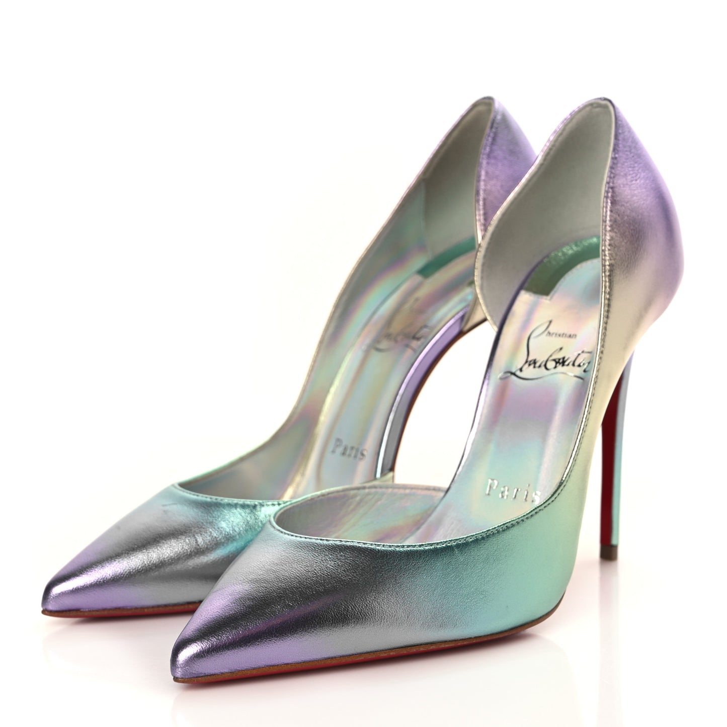 Iridescent Nappa Lam Licorne Iriza 100 Pumps 37 Multicolor