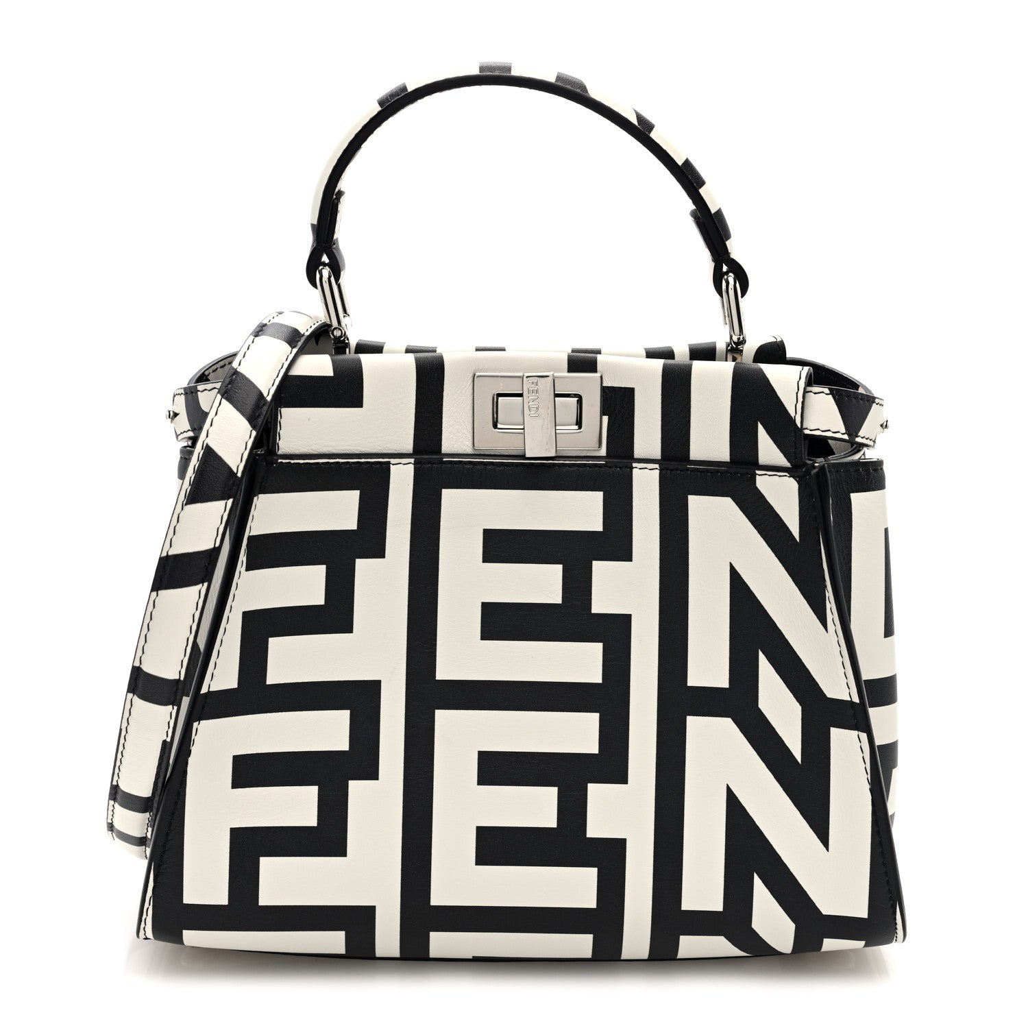Fendi X MARC JACOBS Nappa Mini Peekaboo I SEE U Satchel Black