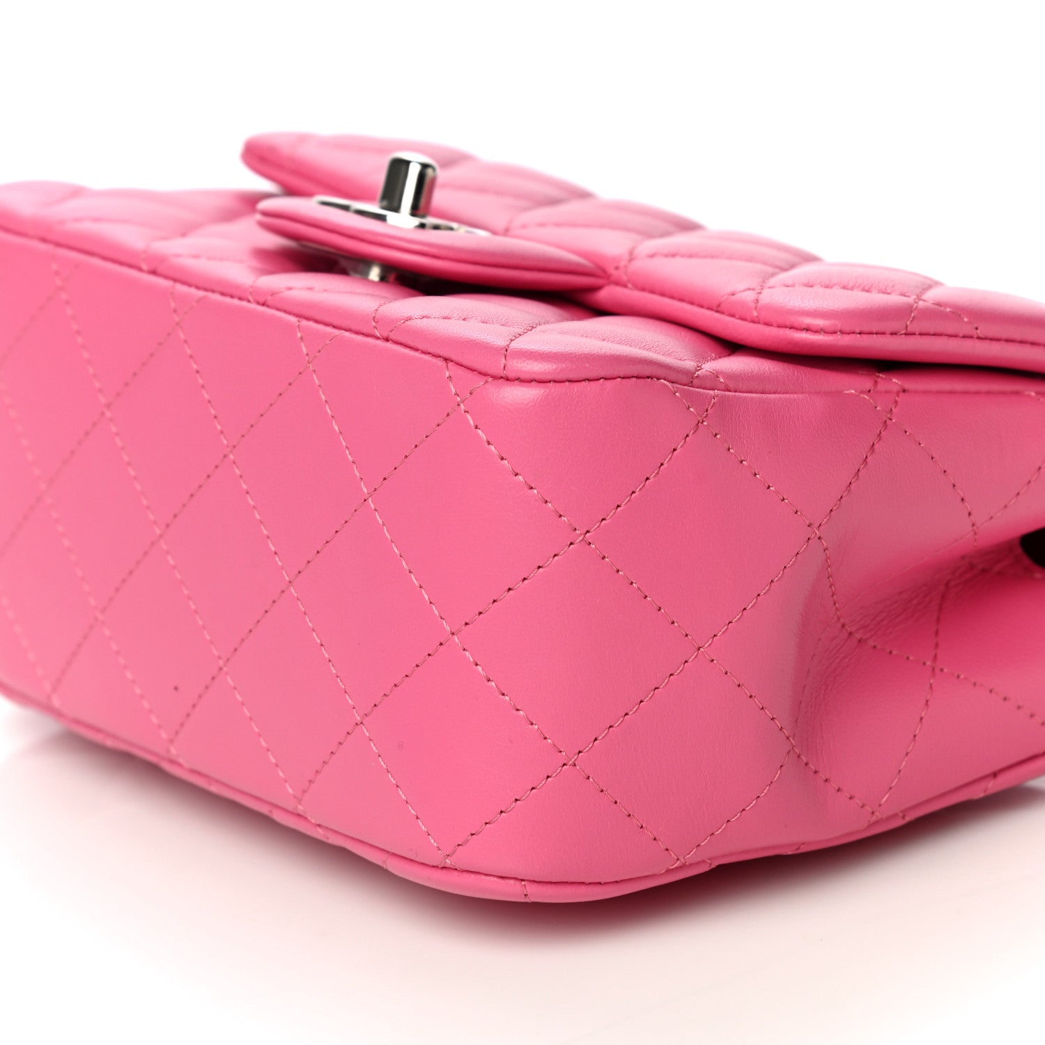 Chanel Lambskin Quilted Mini Square Flap Pink 10 of 13