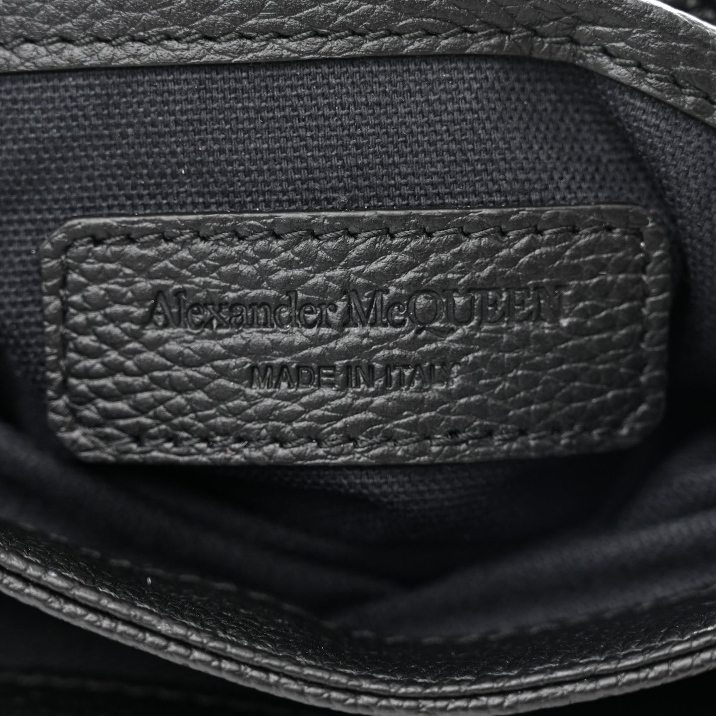 Calfskin Small Twin Skull Chain Crossbody Black