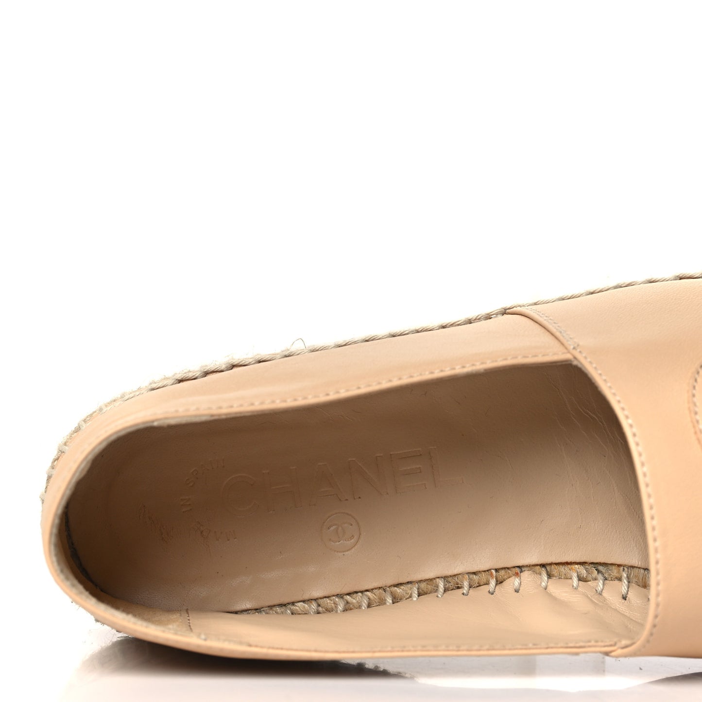 Lambskin CC Espadrilles 39 Beige Black