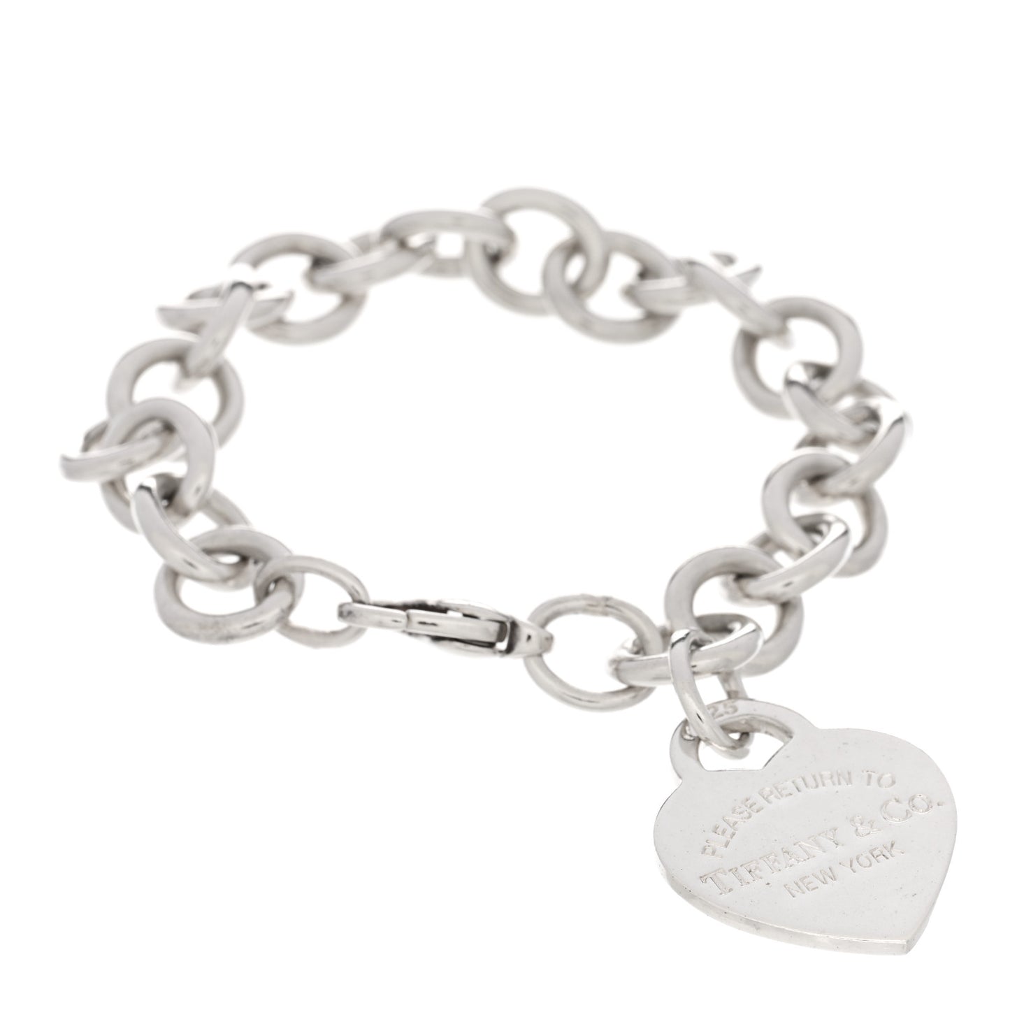 Sterling Silver Return to Tiffany Heart Tag Charm Bracelet
