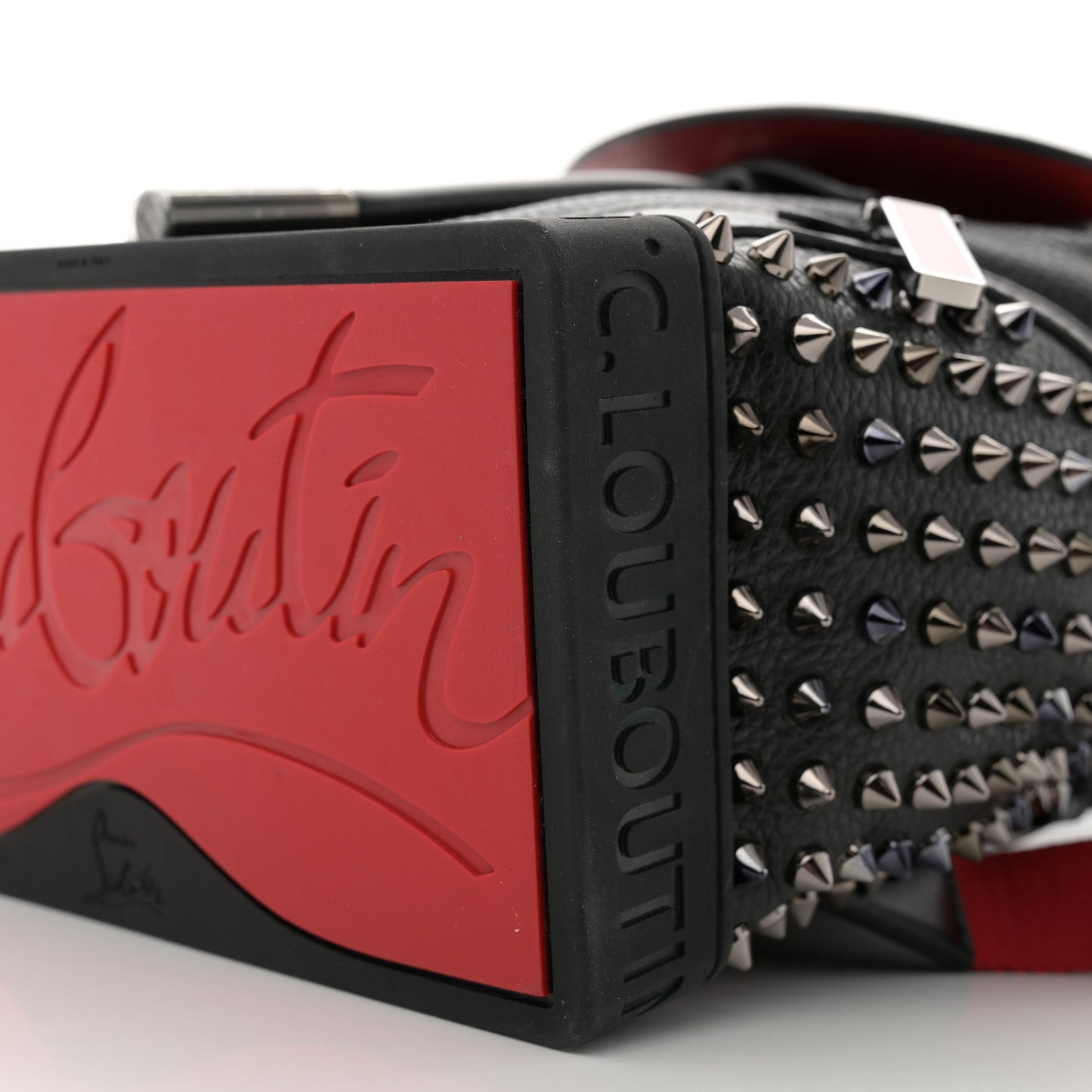Calfskin Spiked Small Explorafunk Backpack Black