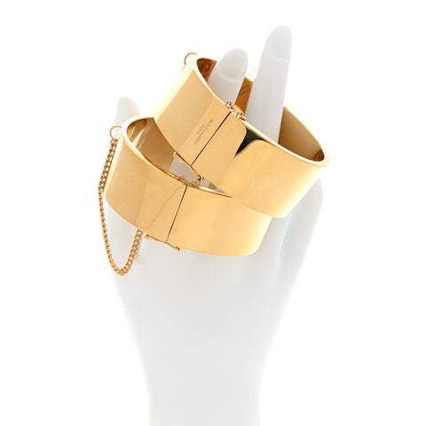 Metal Double Chaine Cuff M Brass