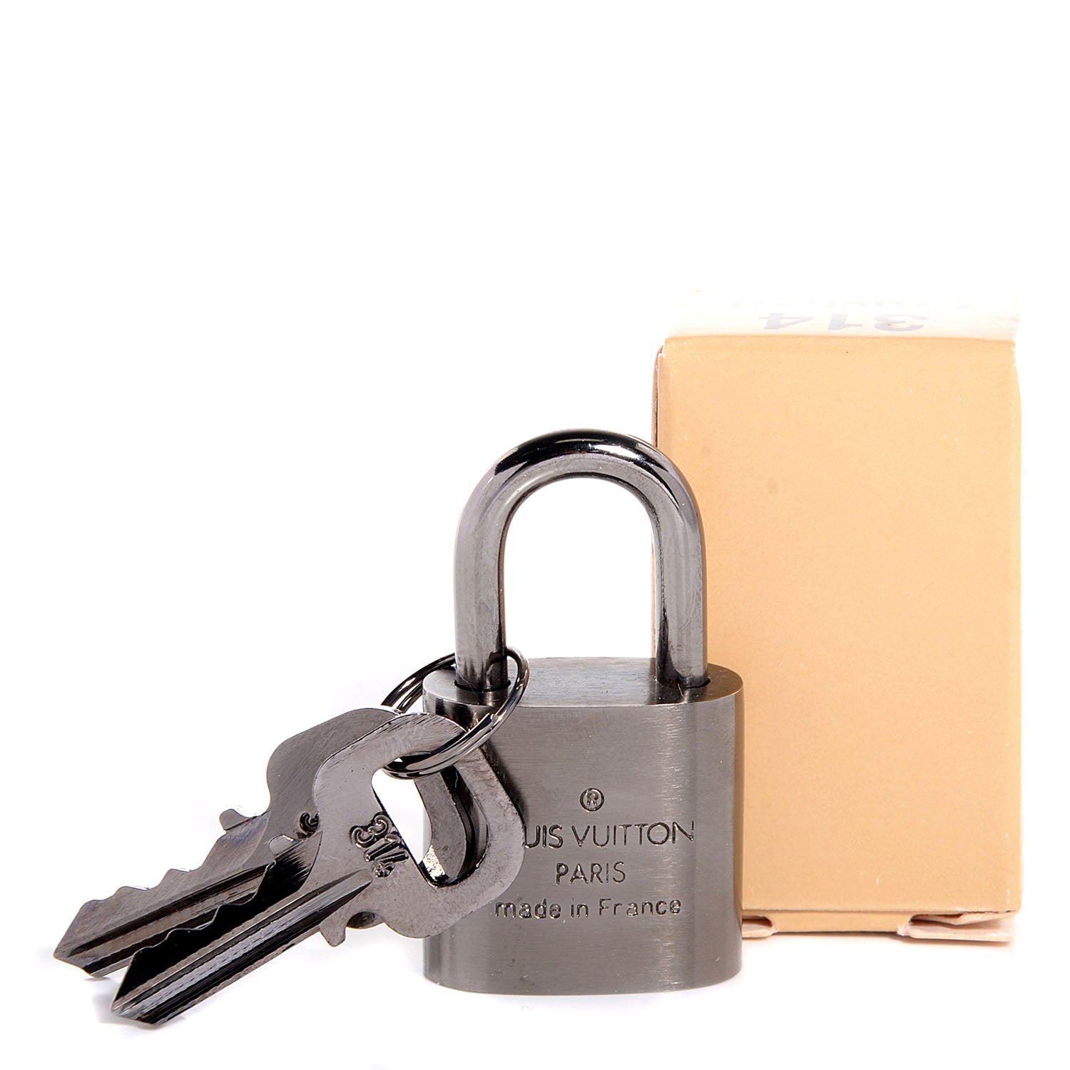 Louis Vuitton Brushed Titanium Lock and Key Set 4 of 4