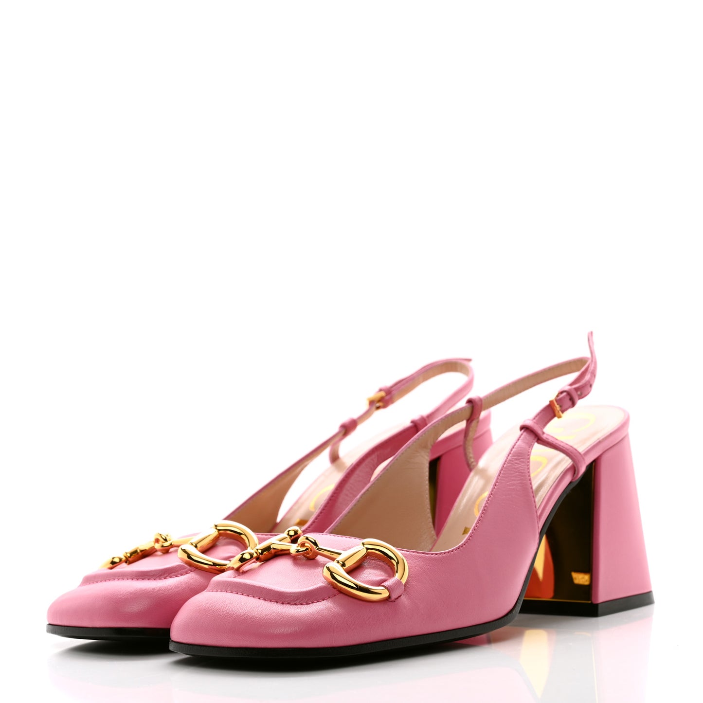 Malaga Kid Horsebit 75mm Slingback Pumps 37.5 Pink