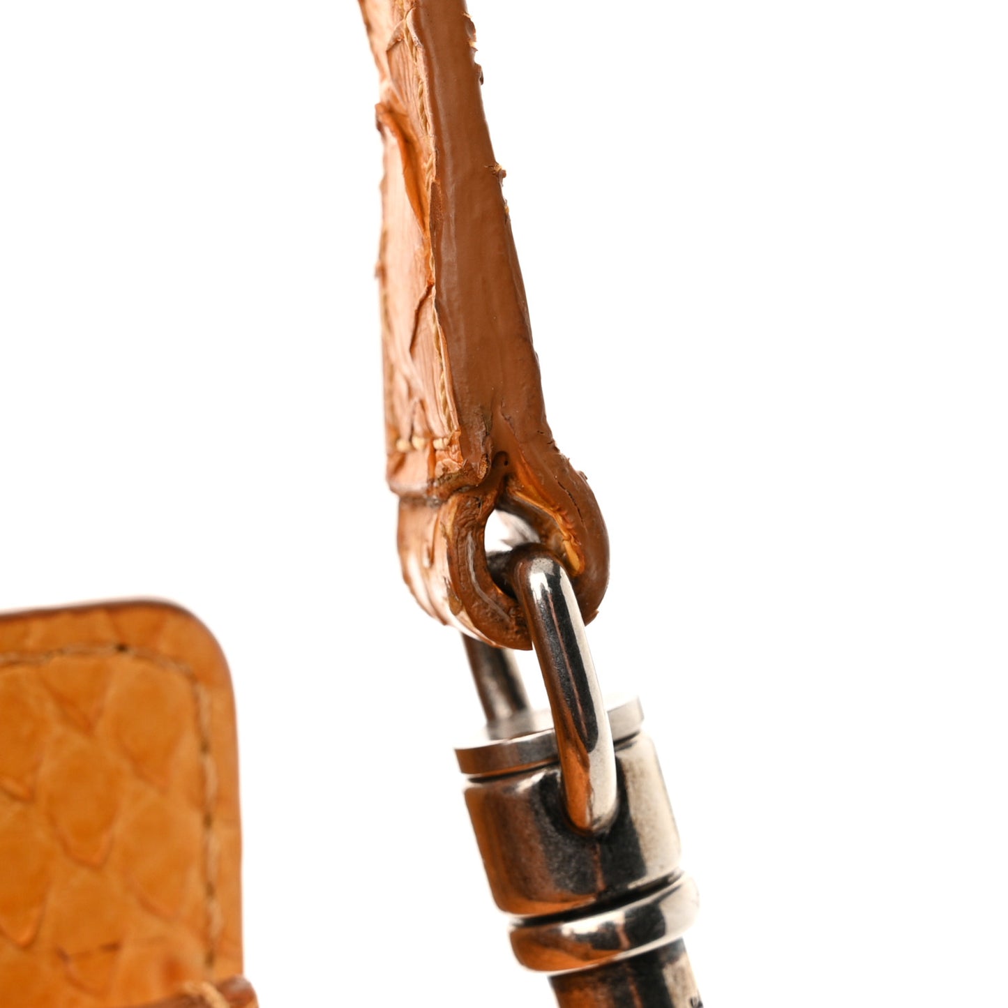 Snakeskin Calfskin Nano Luggage Yellow