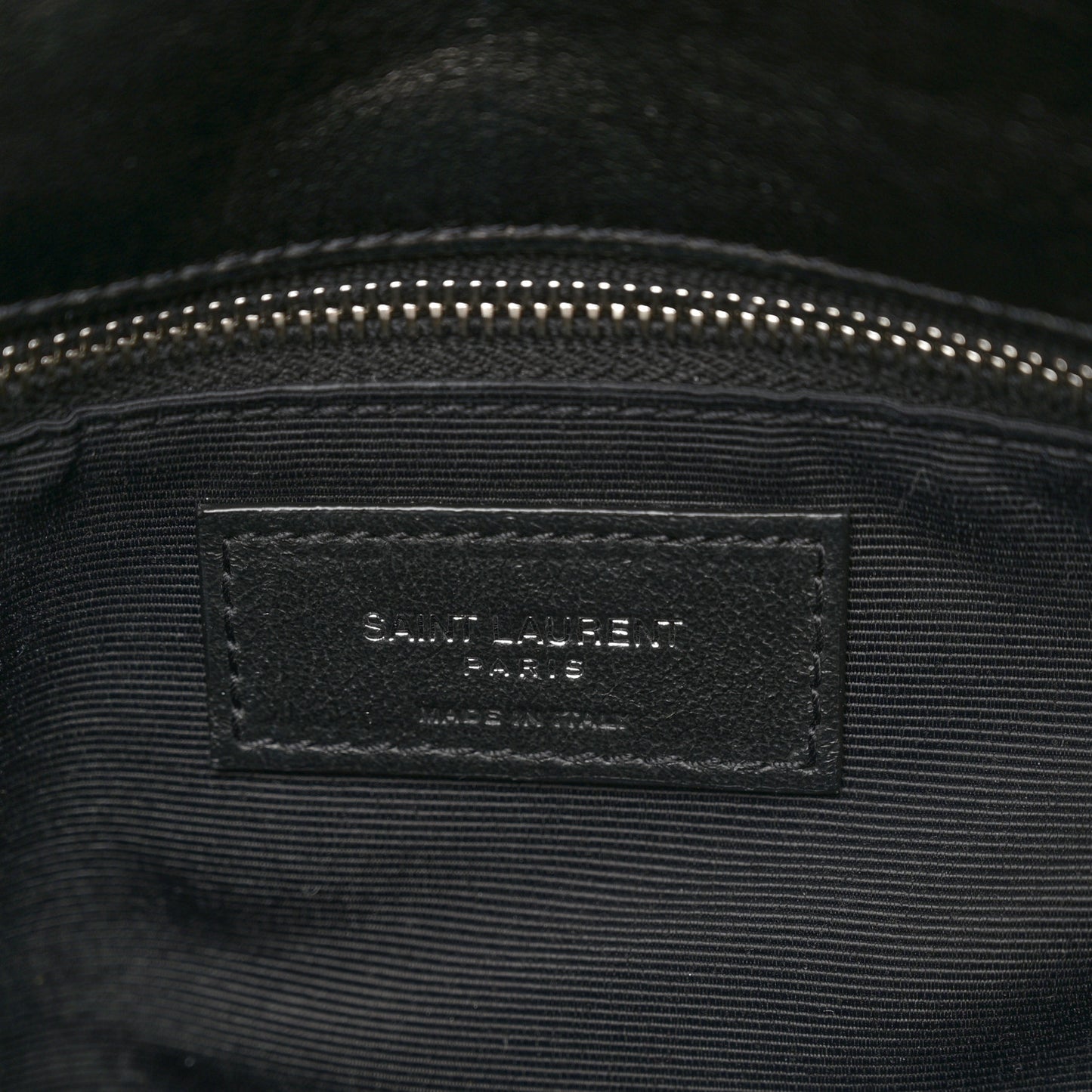 Lambskin Quilted Small Loulou Puffer Monogram Chain Satchel Black