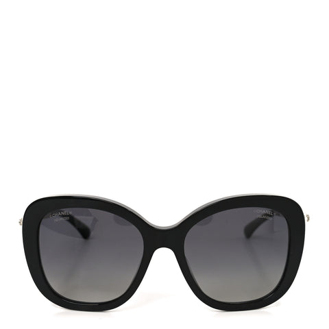 Acetate Polarized Butterfly Winter Pearl Sunglasses 5339-H-A Black
