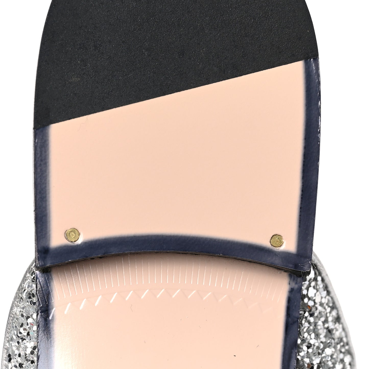 Glitter Womens Princetown Slippers 36 Silver