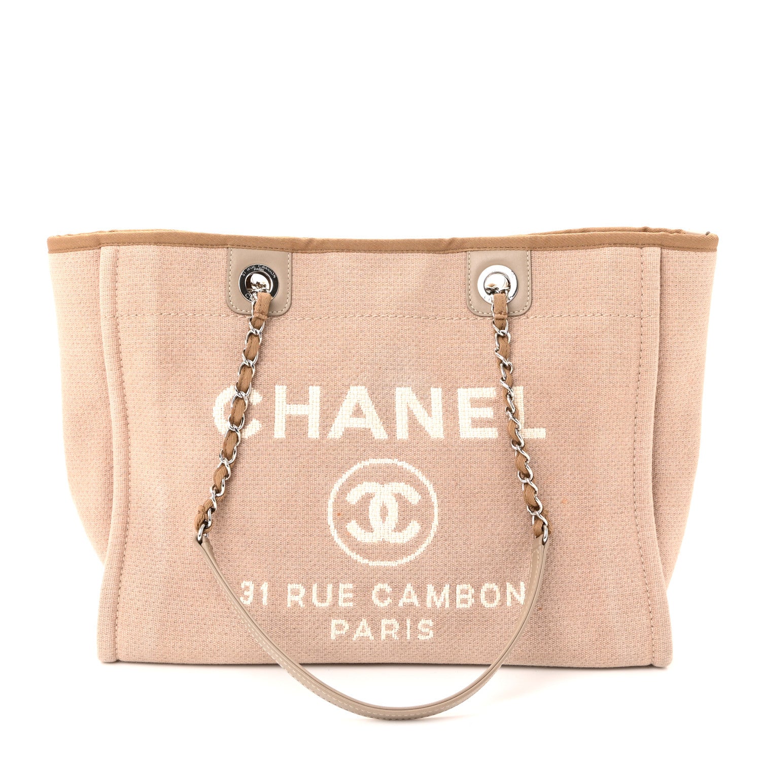 Chanel Mixed Fibers Small Deauville Tote Beige 1815568 – FASHIONPHILE